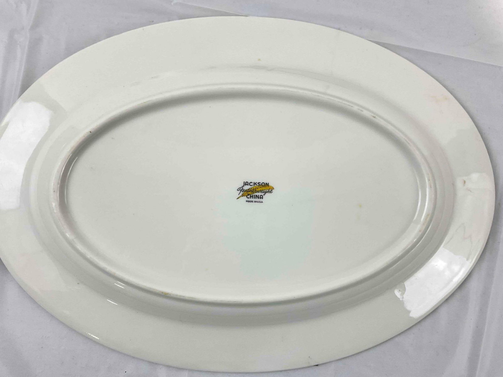 2 pcs Vintage Oval Ceramic Serving Platter Trays, incl. Pope-Gosser & Jackson. Very Good Cond. - 8