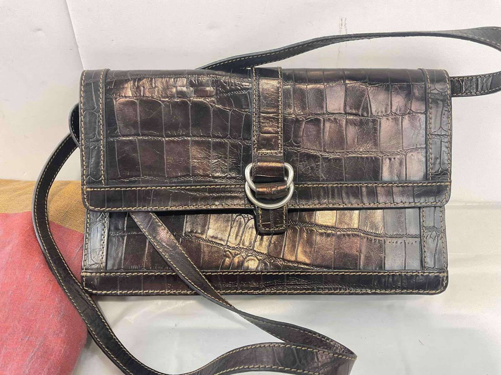3 pcs Ladies Accessories Assortment, incl. Donald J. Pliner Leather Bag & Silk Blend Scarf. - 3