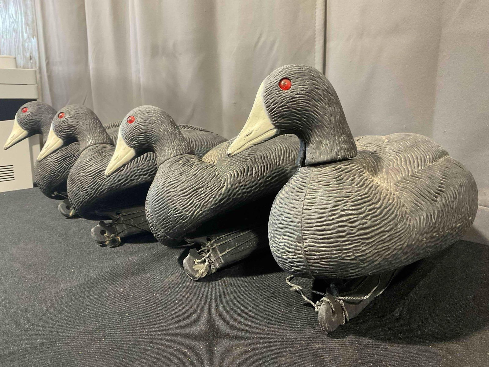 4 pcs G&H Decoys Plastic Coot Duck Decoys. Good Condition. See pics. - 2