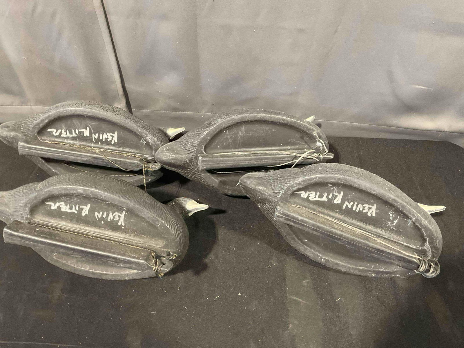 4 pcs G&H Decoys Plastic Coot Duck Decoys. Good Condition. See pics. - 6