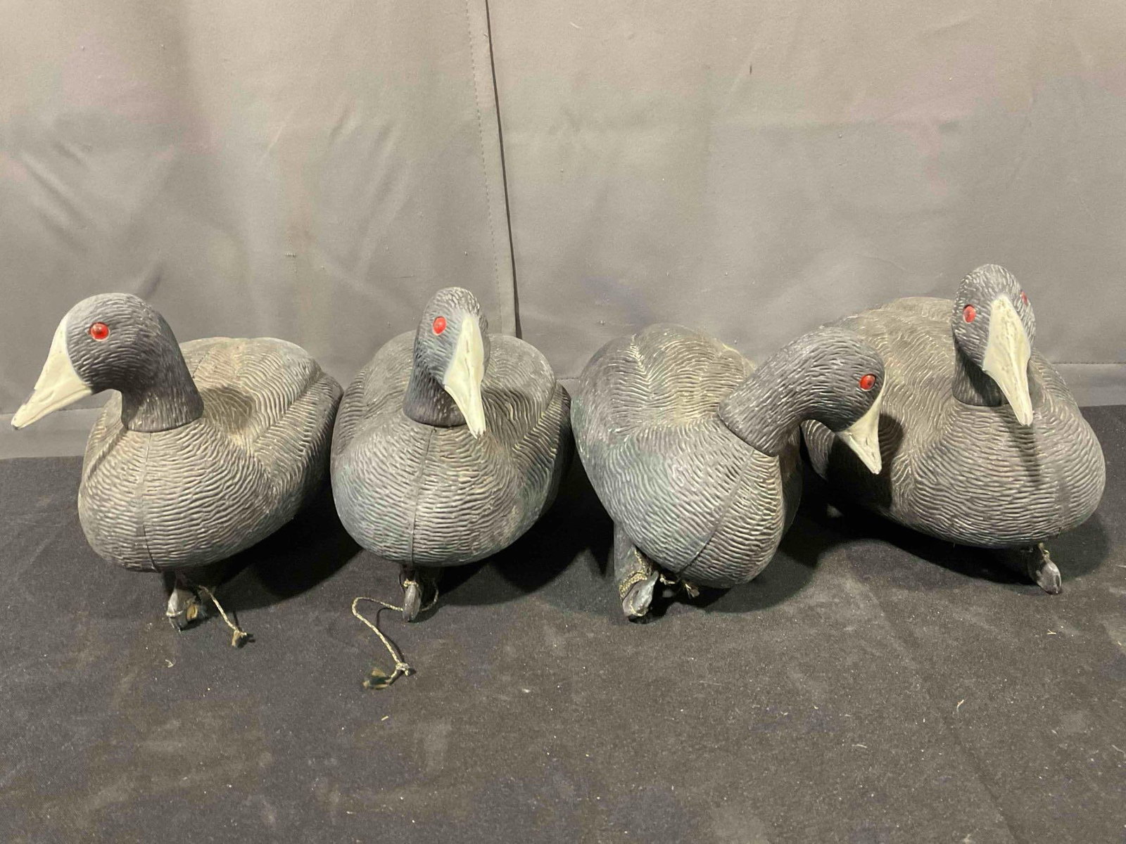 4 pcs G&H Decoys Plastic Coot Duck Decoys. Very Good Condition. See pics. (1 of 6)