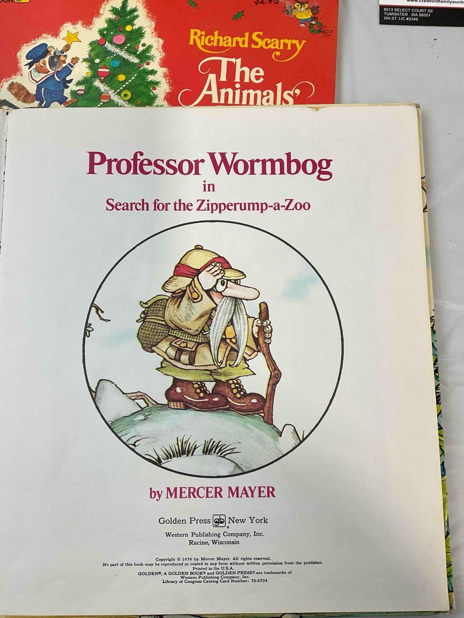 5 pcs Vintage Children's Books, incl. "Professor Wormbog" by Mercer Mayer & More! See pics. - 5