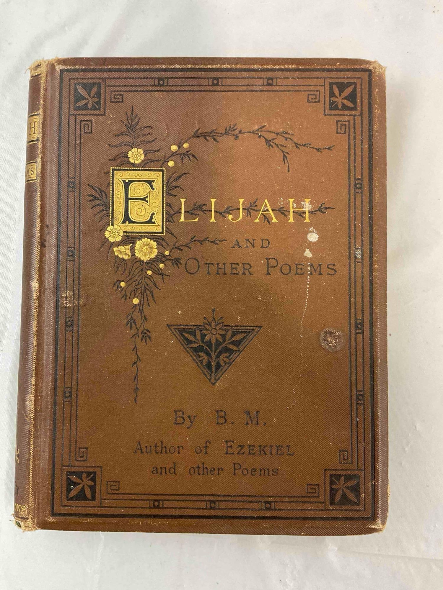 7 pcs Vintage Poetry Books, incl. "Elijah & Other Poems" & Much More! Fair Condition. See pics. - 4
