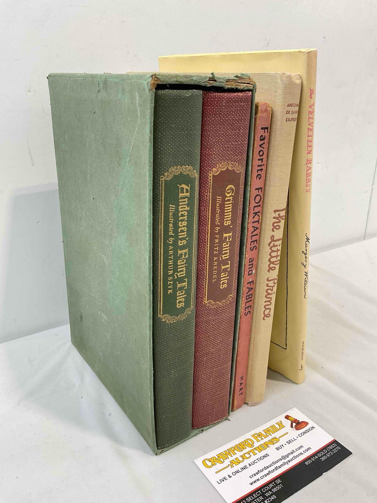 5 pcs Vintage Hardcover Children's Books, incl. "The Little Prince" & "The Velveteen Rabbit." - 2