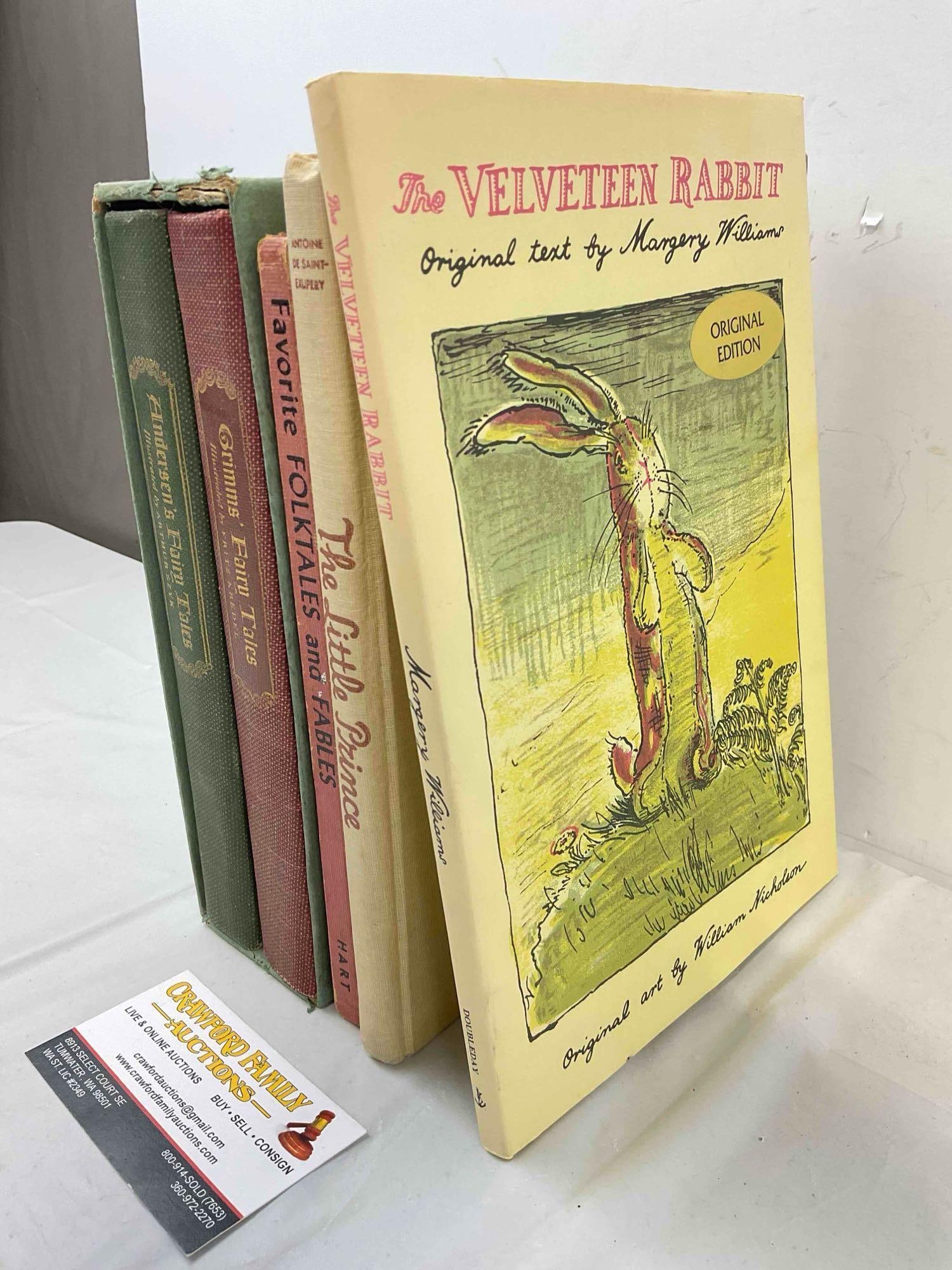 5 pcs Vintage Hardcover Children's Books, incl. "The Little Prince" & "The Velveteen Rabbit." - 3
