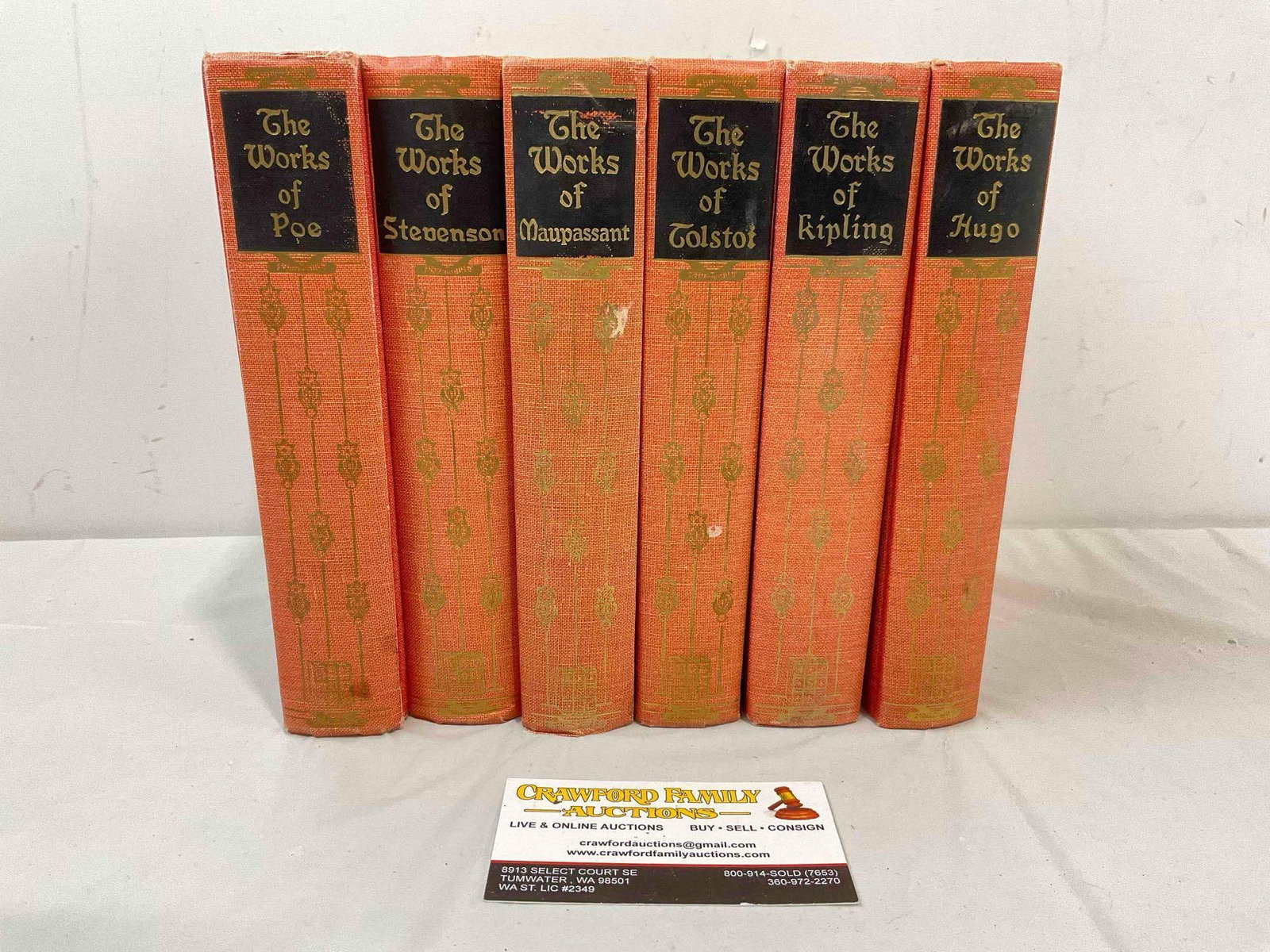 6 pcs Vintage Hardcover Books, incl. Works by Victor Hugo, Edgar Allen Poe & More! See pics. (1 of 5)