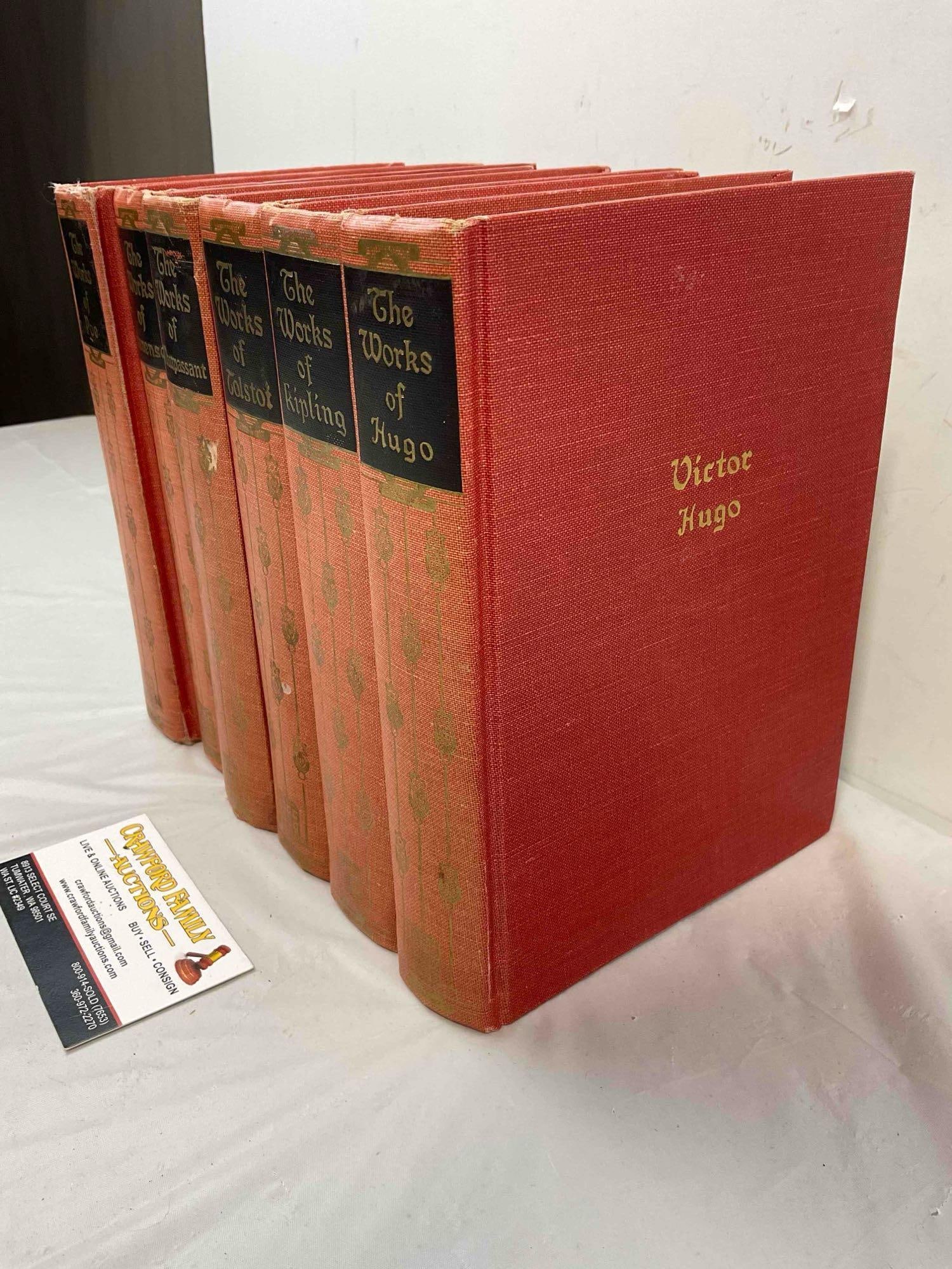 6 pcs Vintage Hardcover Books, incl. Works by Victor Hugo, Edgar Allen Poe & More! See pics. - 2