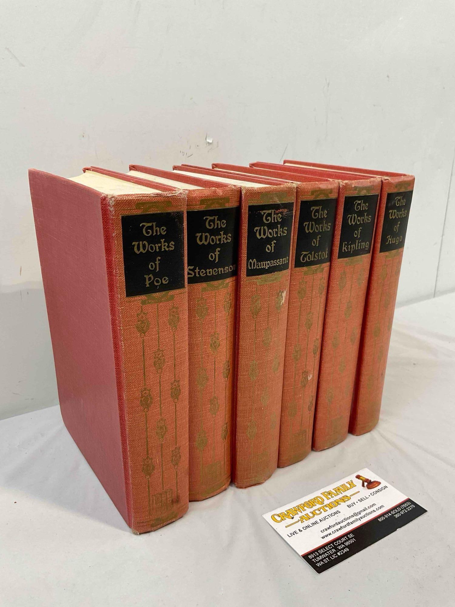 6 pcs Vintage Hardcover Books, incl. Works by Victor Hugo, Edgar Allen Poe & More! See pics. - 3