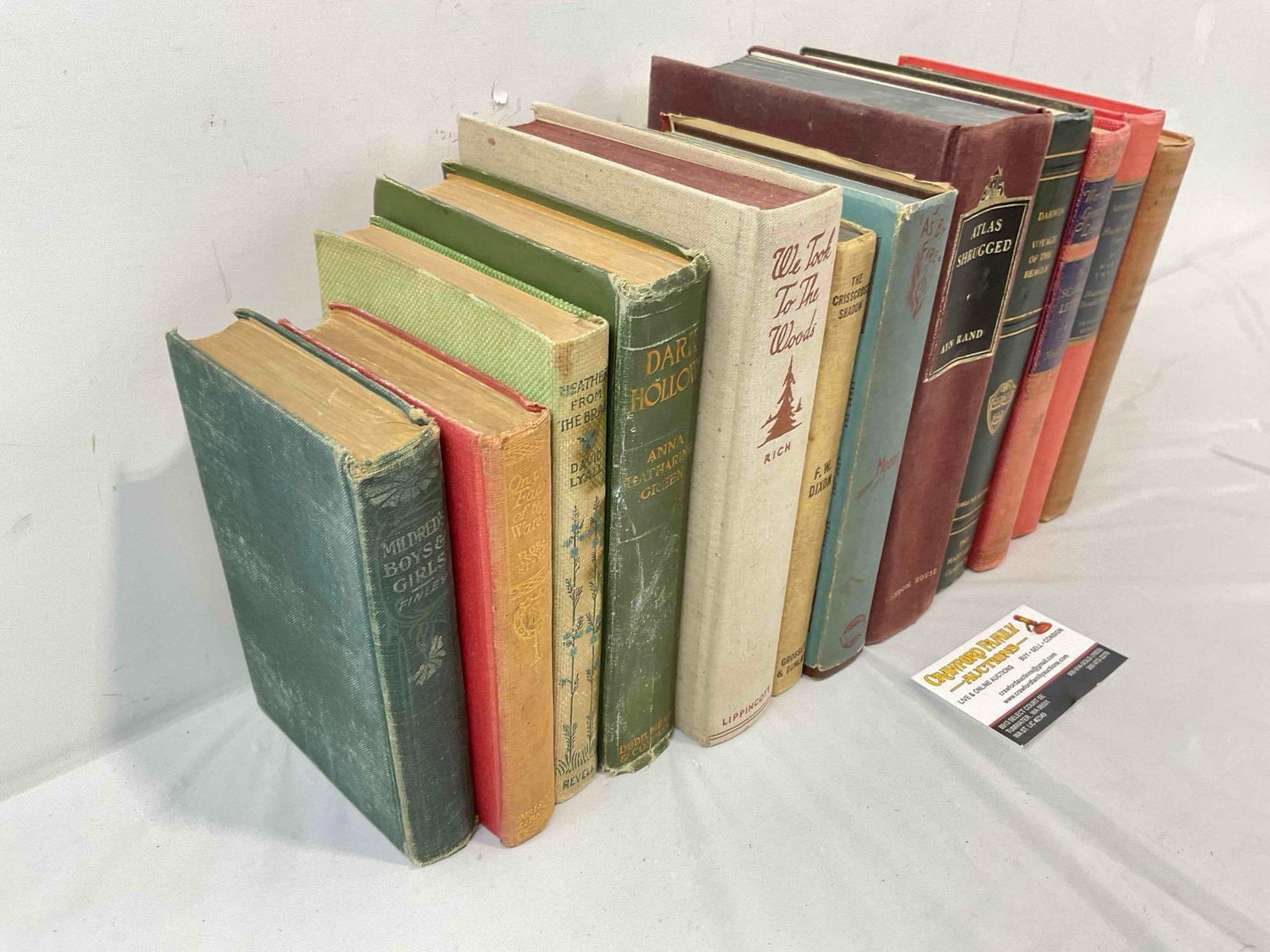 14 pcs Vintage Hardcover Books, incl. "Atlas Shrugged," "Les Miserables" & More! See pics. - 3