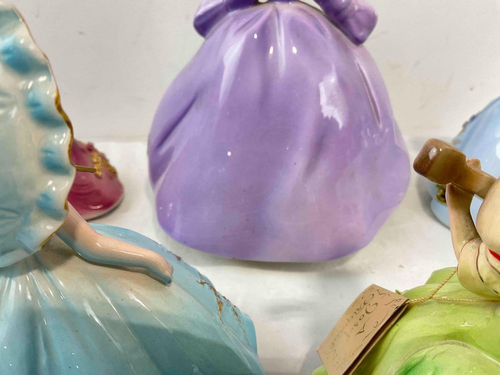 5 pcs Vintage Josef Originals Ceramic Lady Figurines, incl. Robin & Adeline. Good Condition. - 6