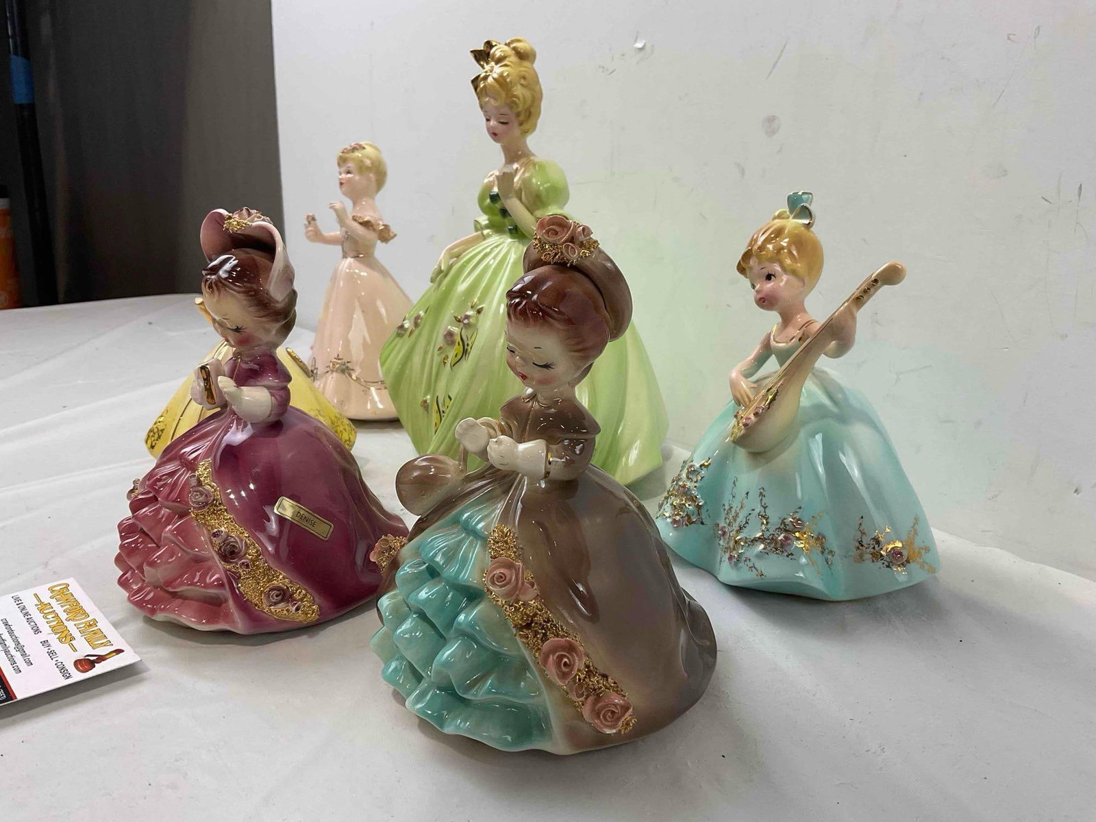 6 pcs Vintage Josef Originals Ceramic Lady Figurines, incl. Denise & Much More! See pics. - 2