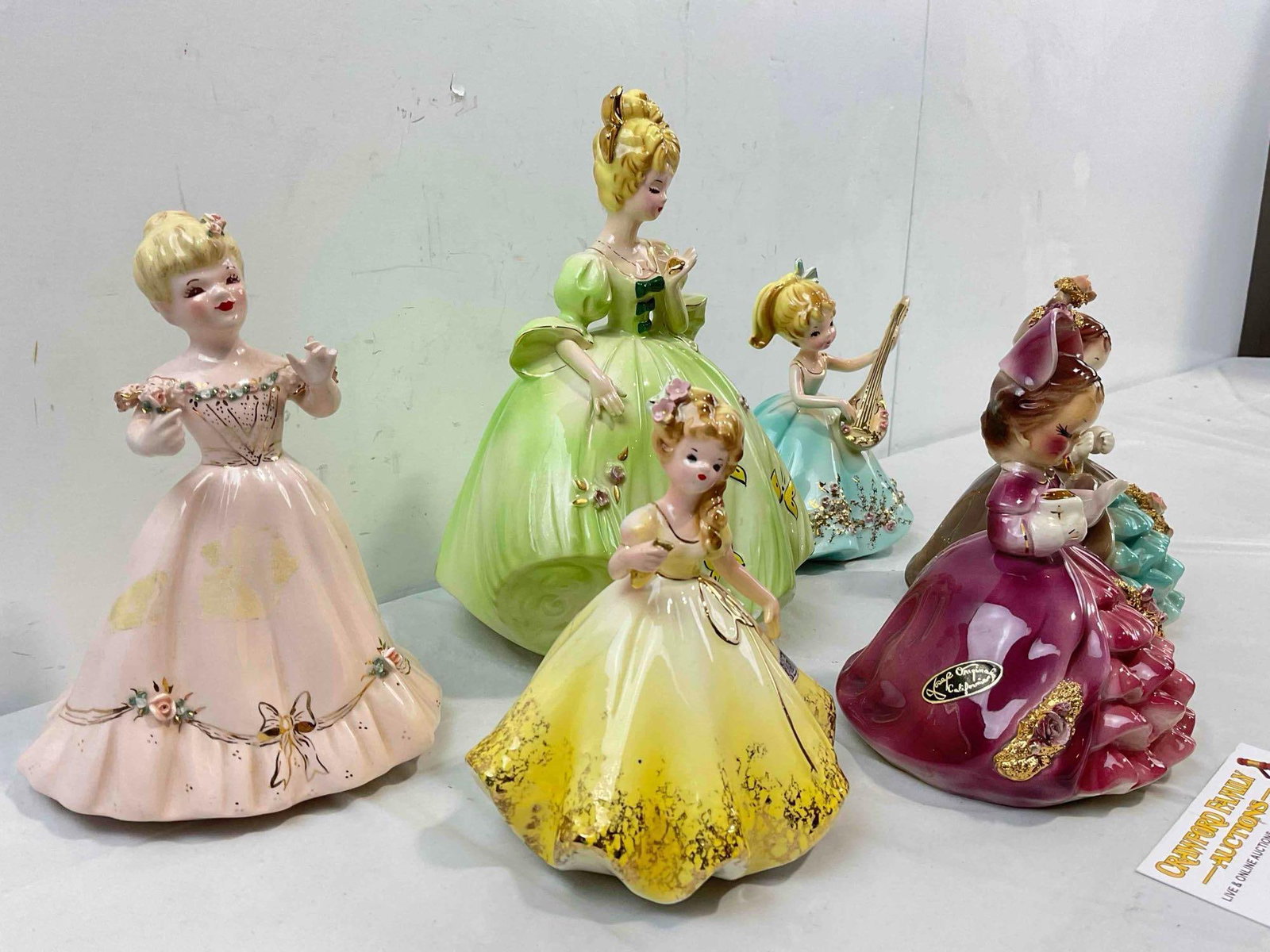 6 pcs Vintage Josef Originals Ceramic Lady Figurines, incl. Denise & Much More! See pics. - 3