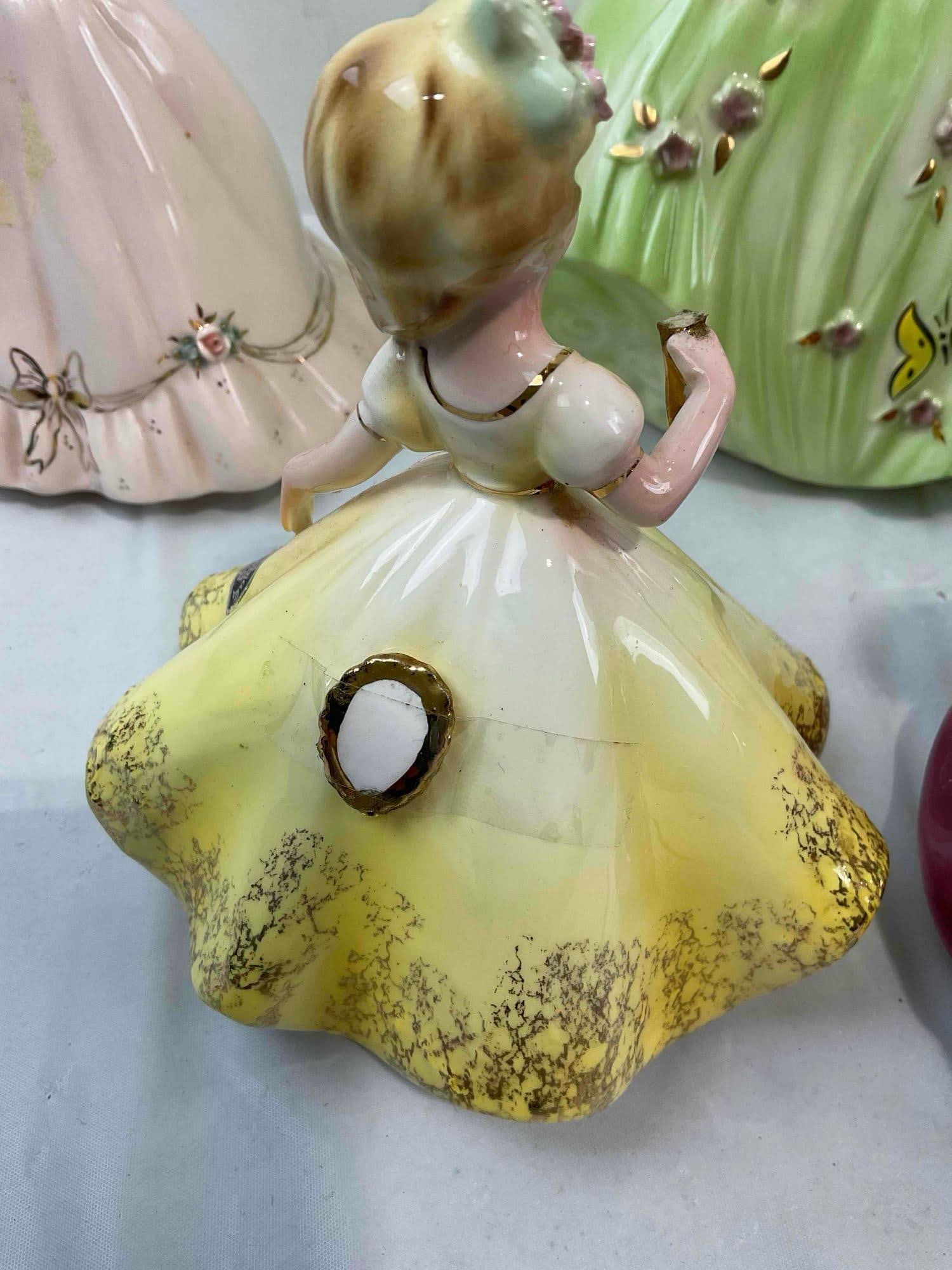 6 pcs Vintage Josef Originals Ceramic Lady Figurines, incl. Denise & Much More! See pics. - 7