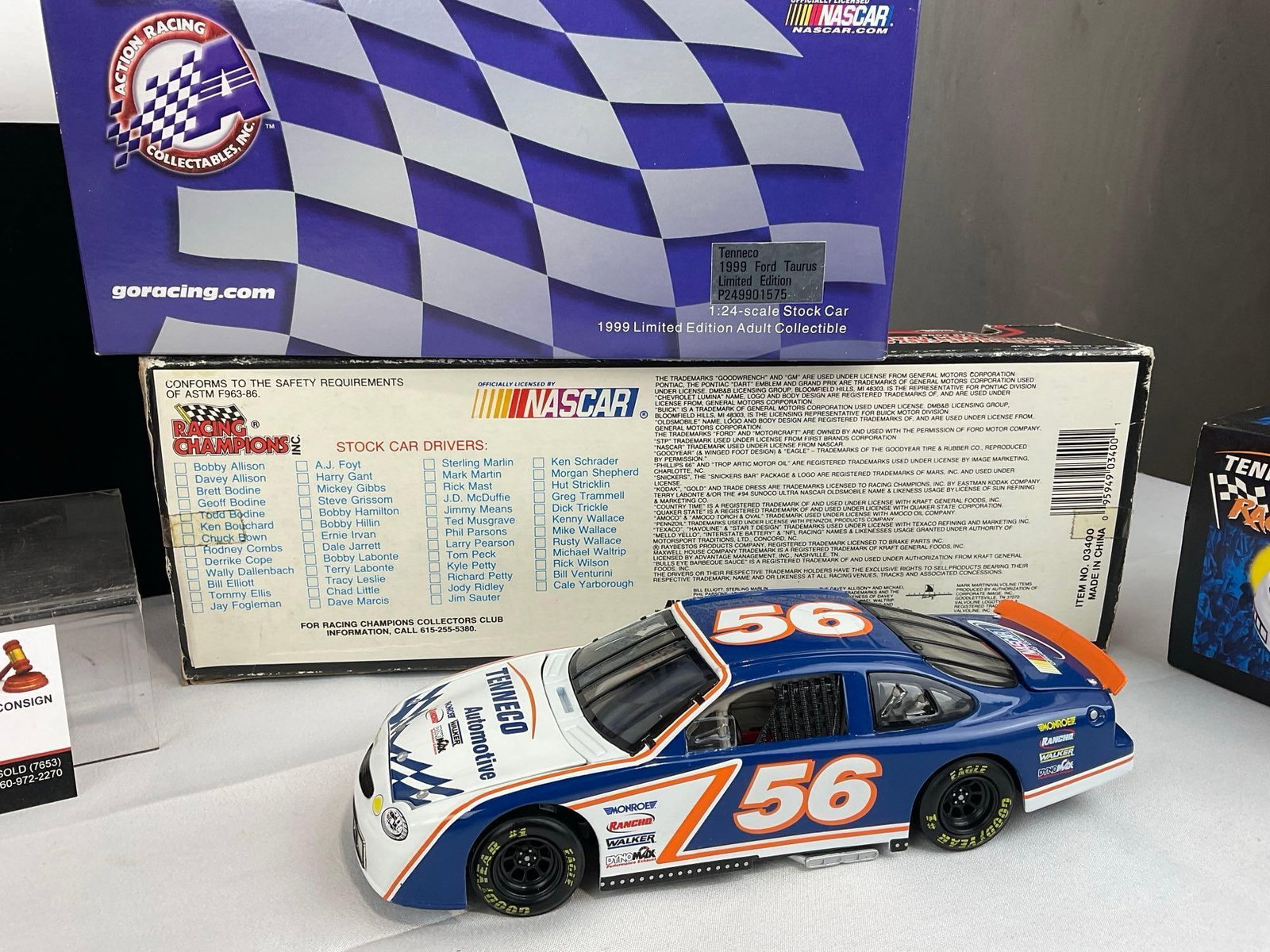 2 Revell 1:32 Scale Diecast Cars, 1:44 Scale Racing Team Transporter, & Nascar Stock Car Tenneco .. - 5