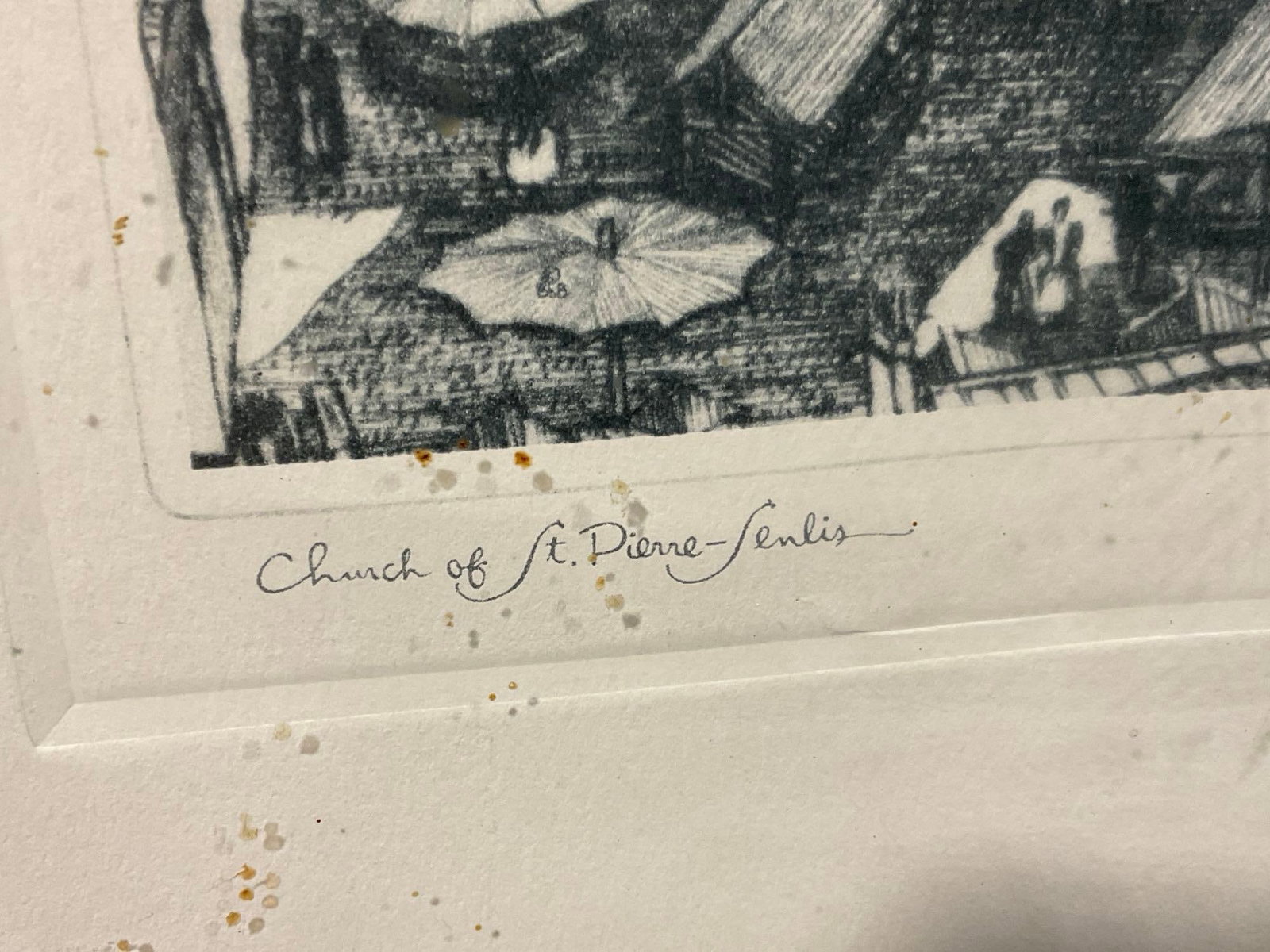 2 Vintage Etching Prints, Cour Du Marche - Bruges, & Church of St. Pierre both by Samuel Chamberl... - 6