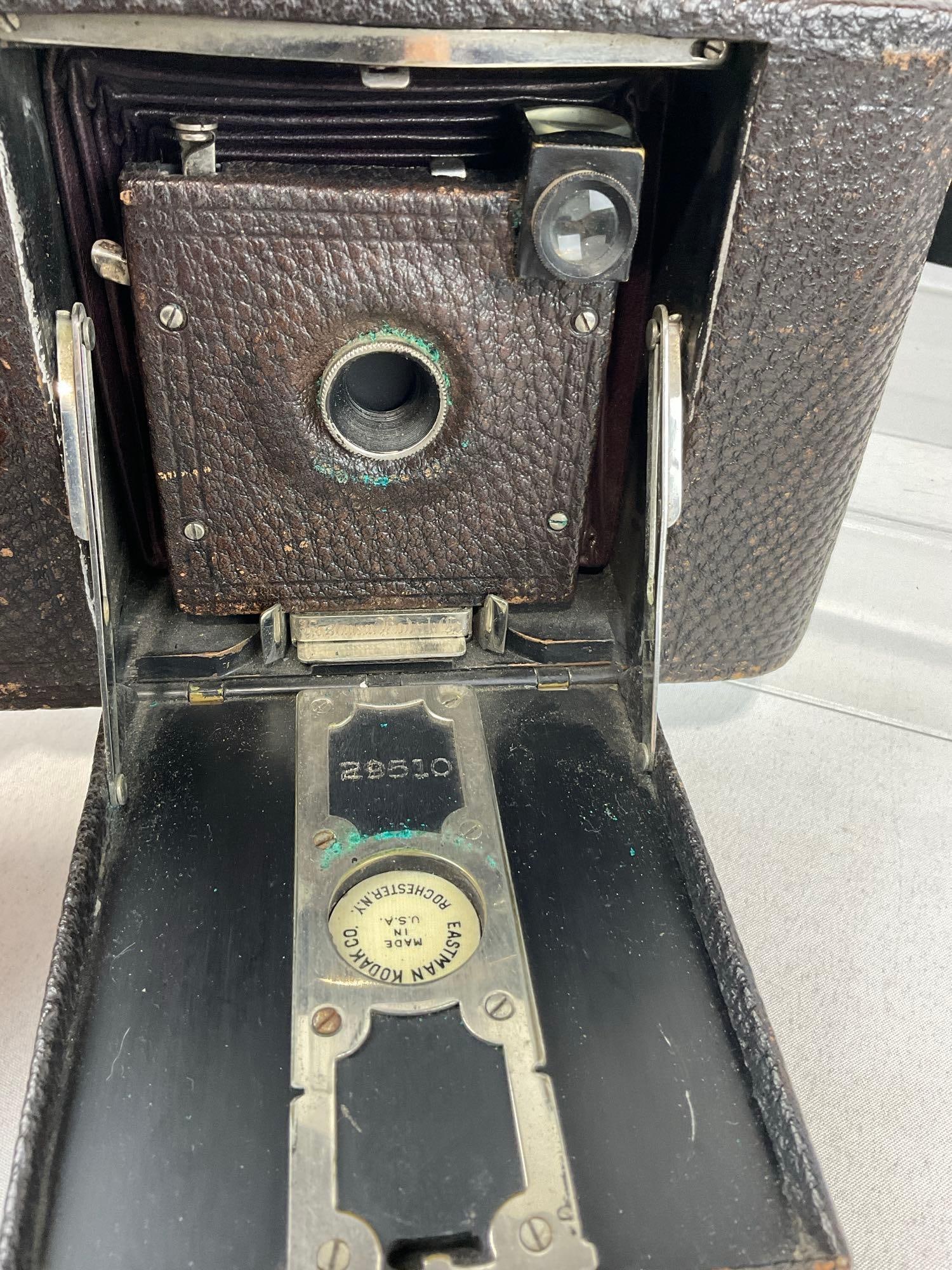 Antique Eastman Kodak No. 3A Folding Hawkeye Model 3 & No. Folding Pocket Cameras - 11