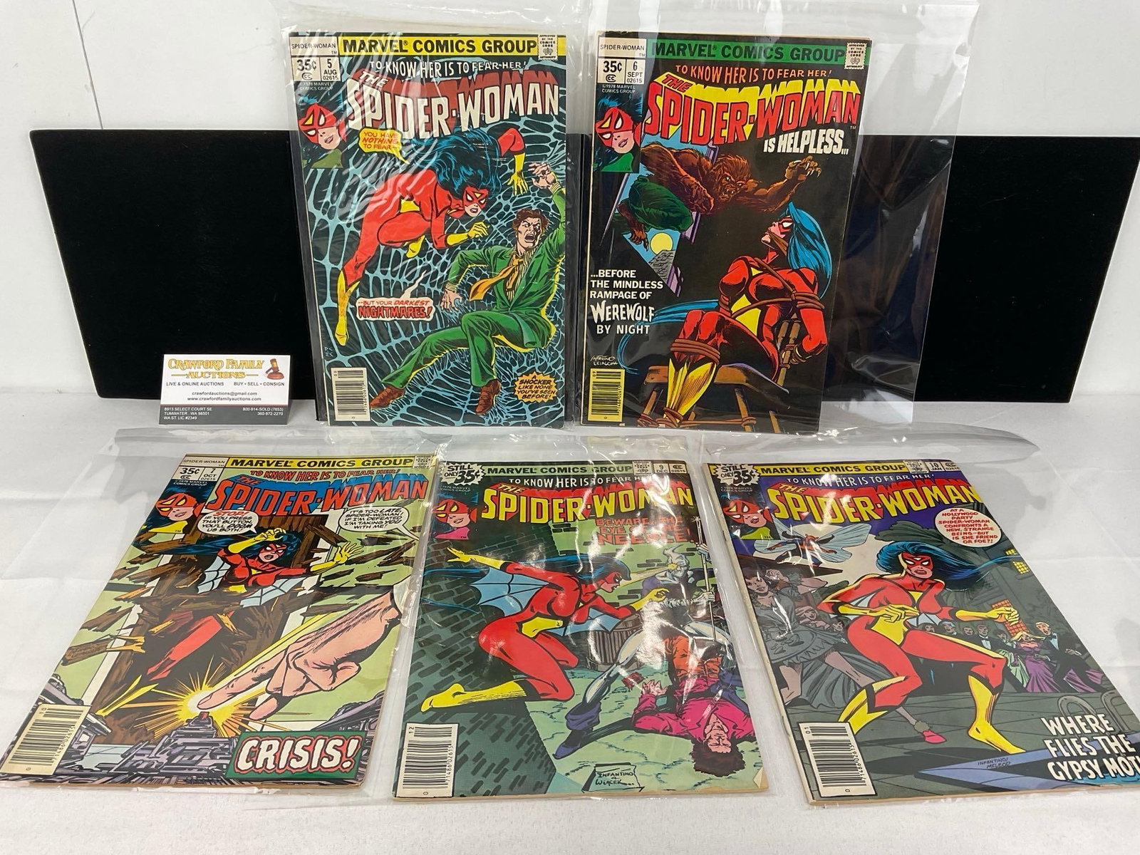 5 1978 & 79 Spider-Woman Marvel Comics, Issues 5, 6, 7, 9, & 10 (1 of 6)