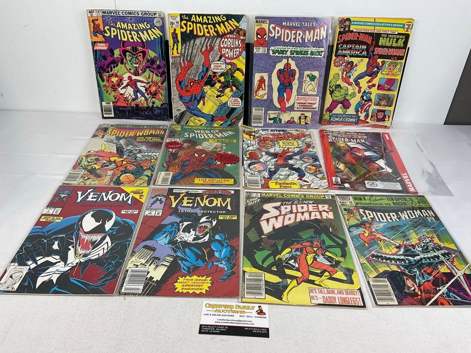 12 Marvel Comics, Spider-Man, Spider-Woman, & Venom, issues in desc (1 of 9)