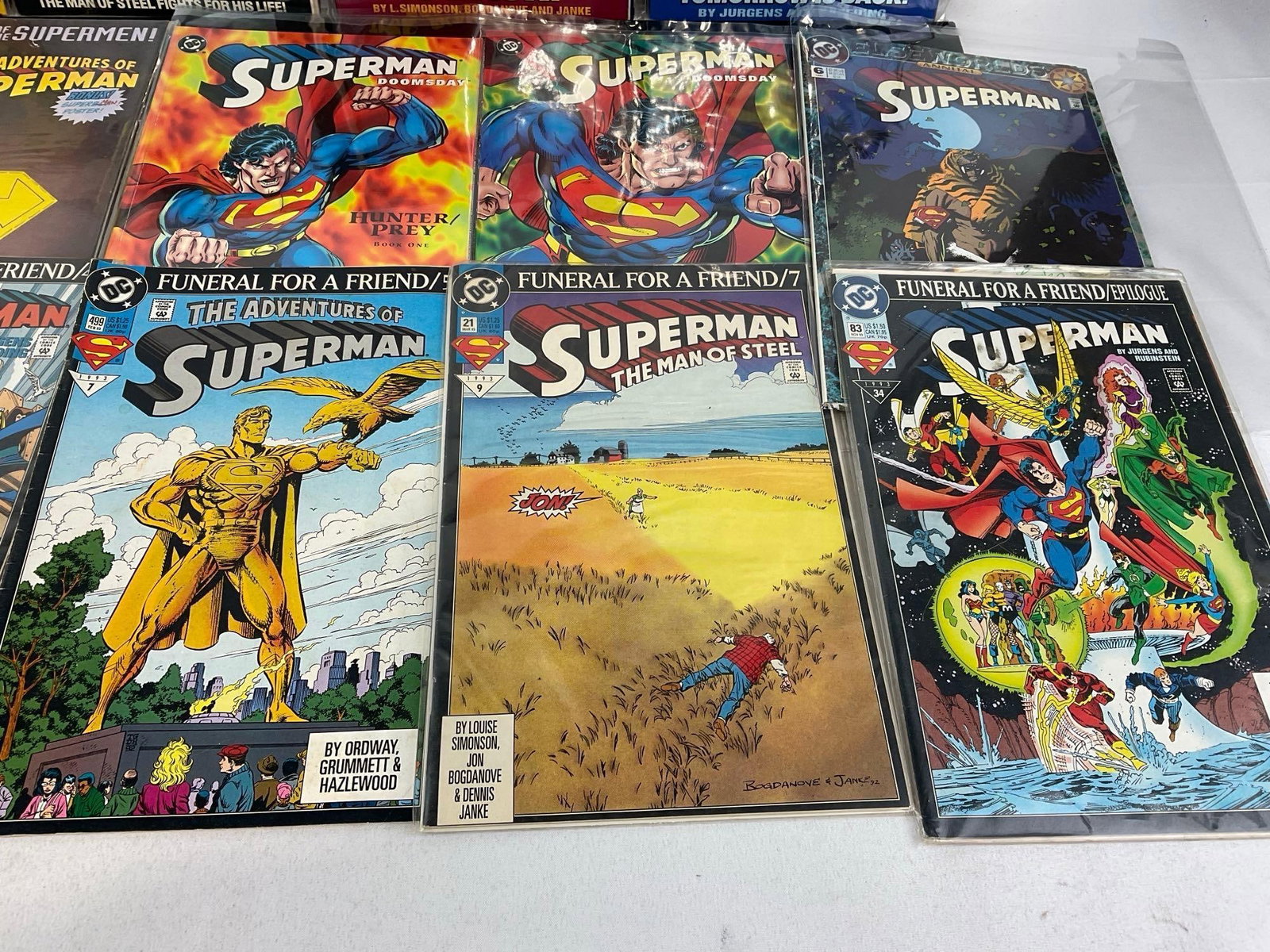 17 DC Comics, Superman in various runs, incl. Funeral For A Friend, The Man of Steel, Adventures of - 5