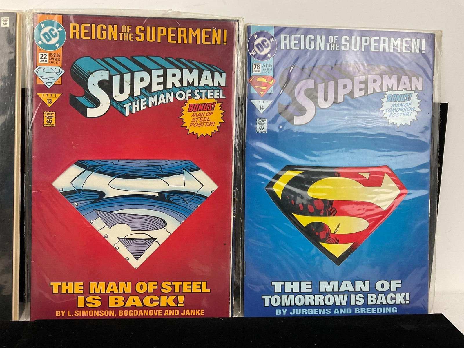 17 DC Comics, Superman in various runs, incl. Funeral For A Friend, The Man of Steel, Adventures of - 9