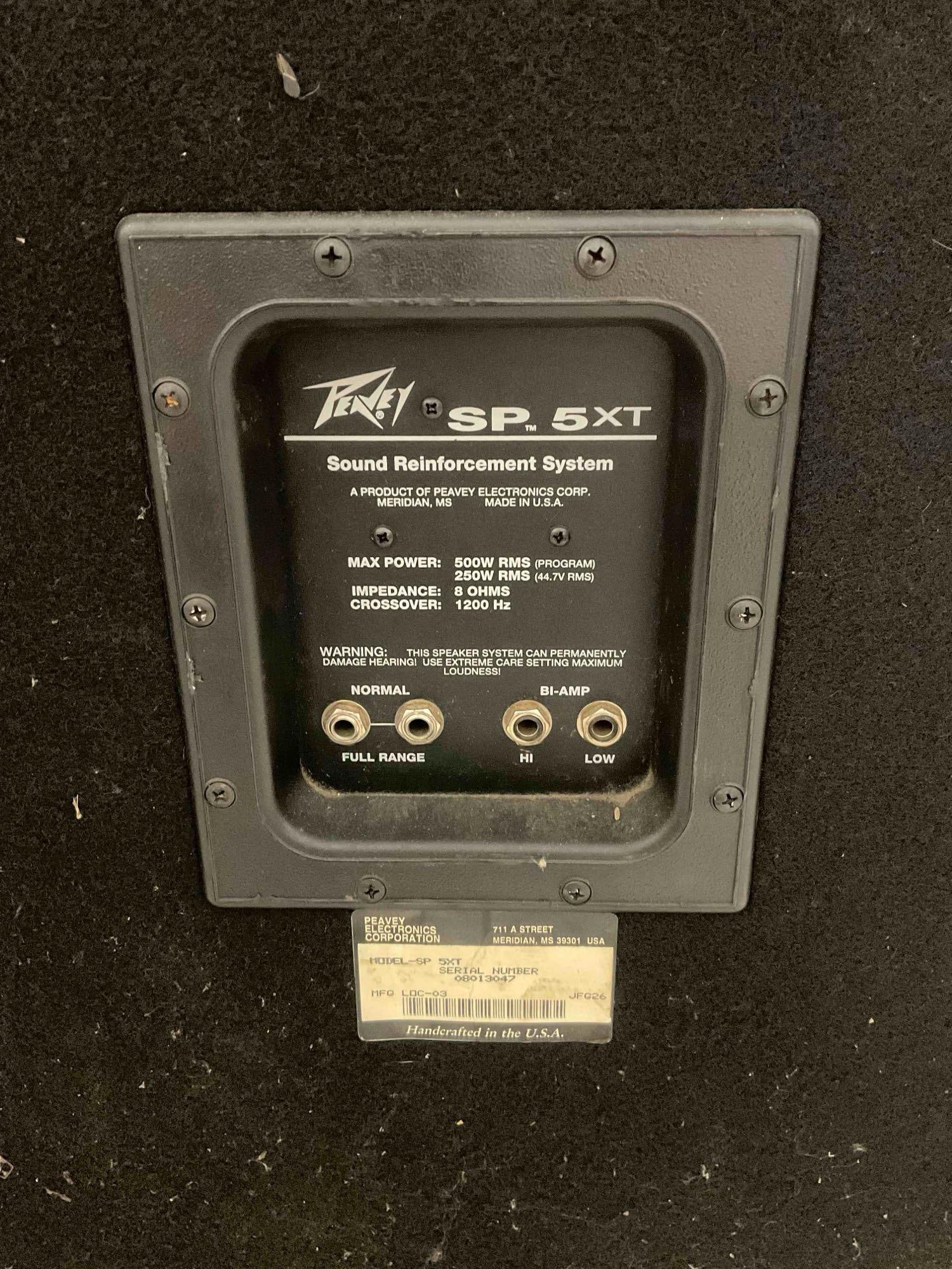 Pair of Vintage Peavey SP-5XT Passive Sound Reinforcement Speaker Cabinets. Tested, Work. See pics. - 4