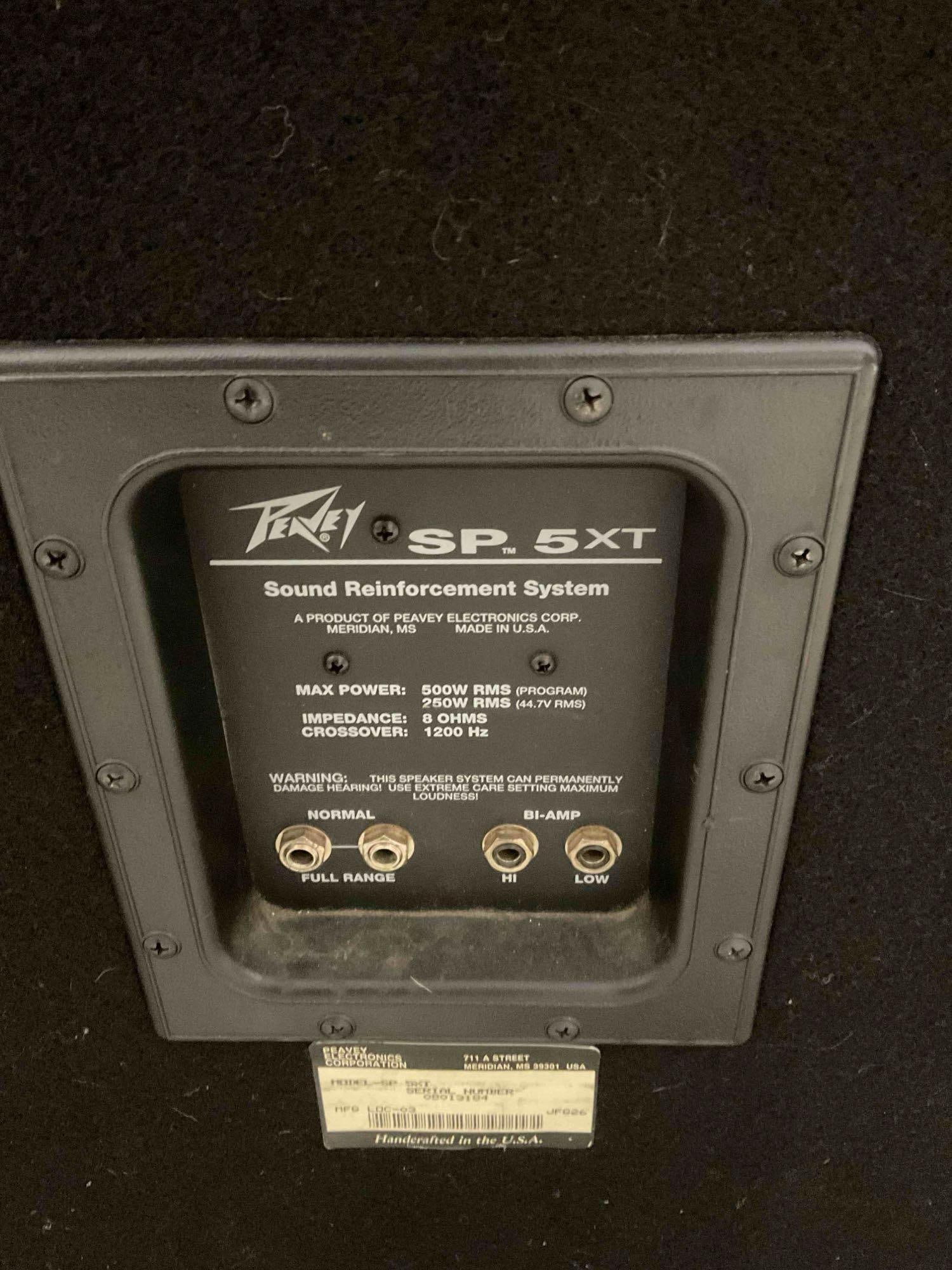 Pair of Vintage Peavey SP-5XT Passive Sound Reinforcement Speaker Cabinets. Tested, Work. See pics. - 5