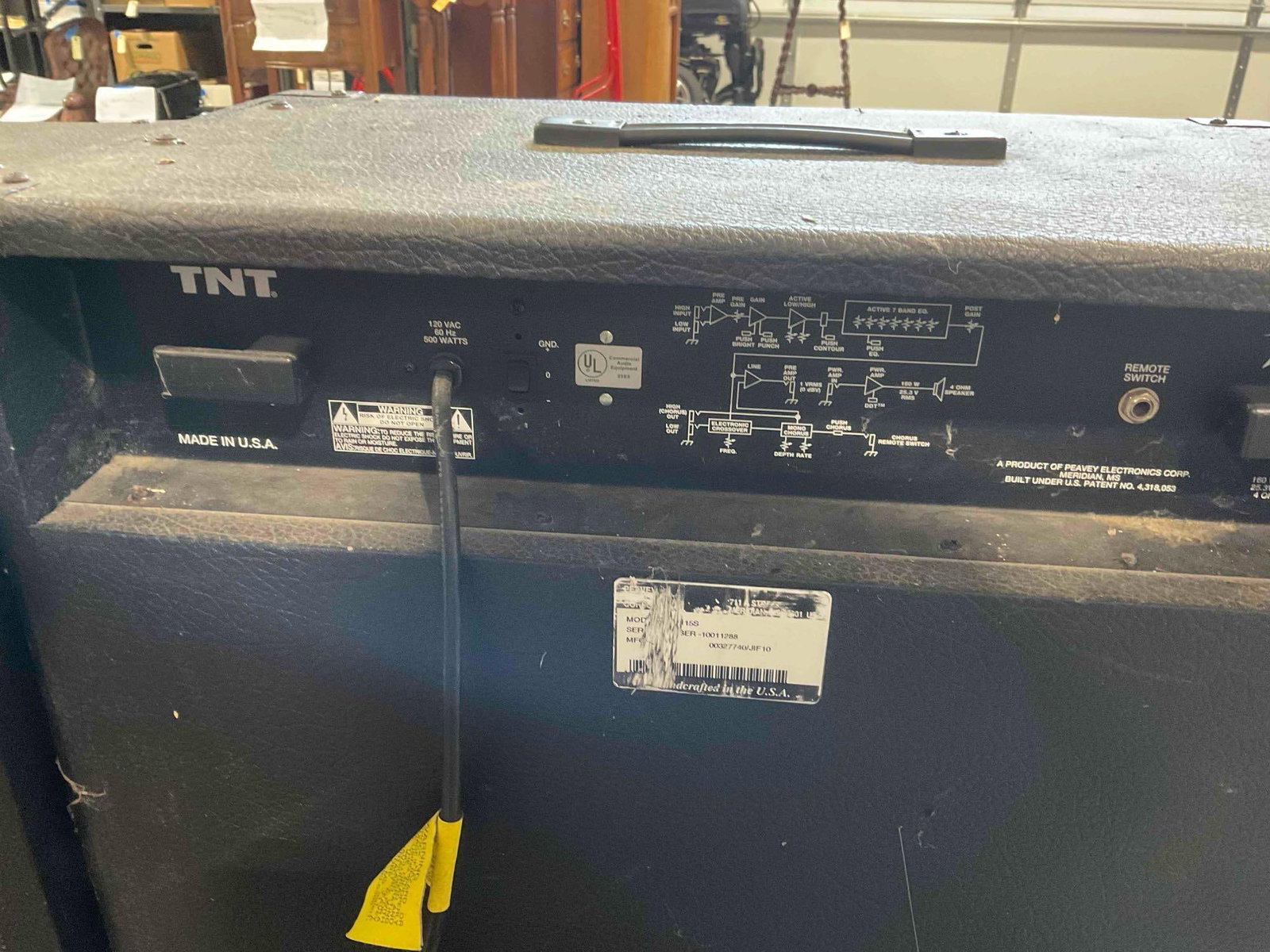 Vintage Peavey TNT 115 S Amplifier. Tested, Works. Fair Condition. See pics. - 5