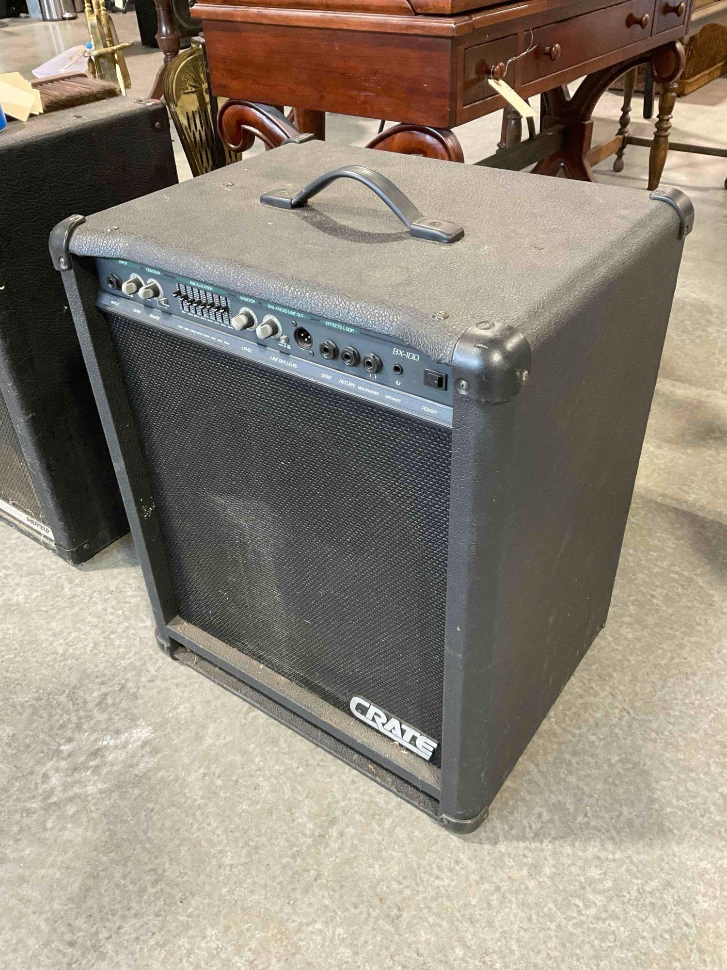Crate BX-100 Bass Guitar Amplifier. Tested, Works. Fair Condition. See pics. - 2