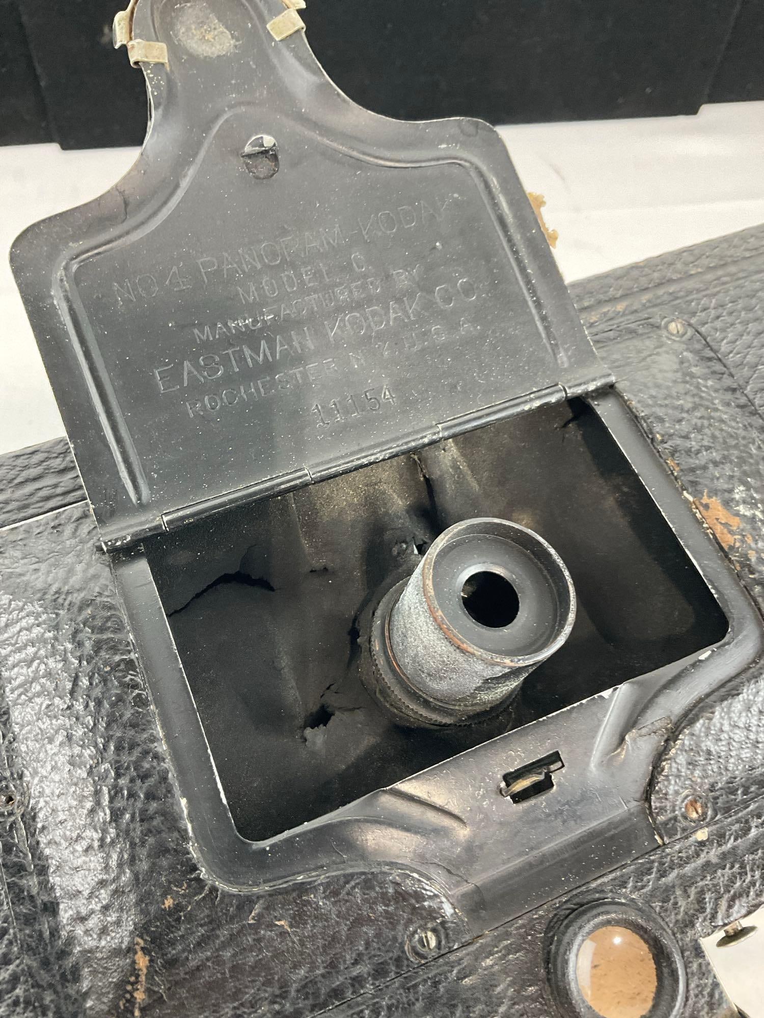 Antique 1900s Eastman-Kodak No. 4 Panoram-Kodak Camera, w/original leather case - 5