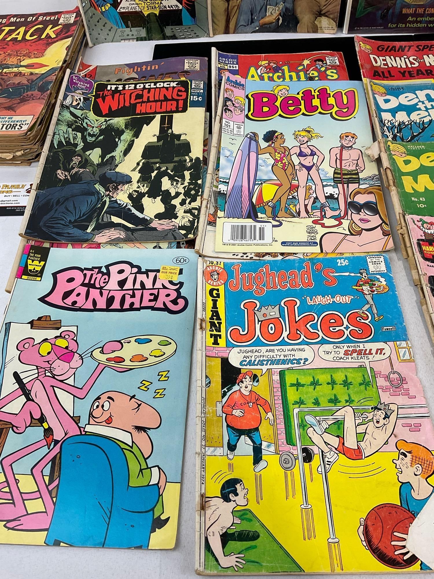 37 Comics, including Boris Karloff Tales of Mystery, lots of Archie Comics, Dennis the Menace & m... - 2