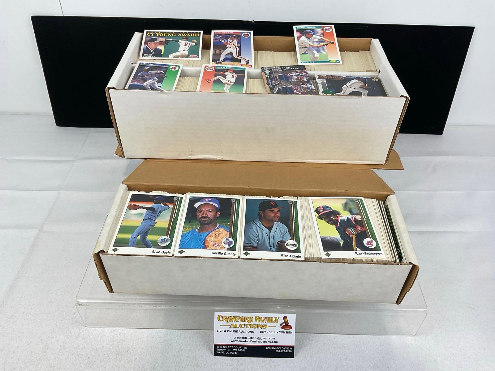2 Boxes of Baseball Cards, Upper Deck, Score 92 & more, approx 3500+ cards (1 of 3)