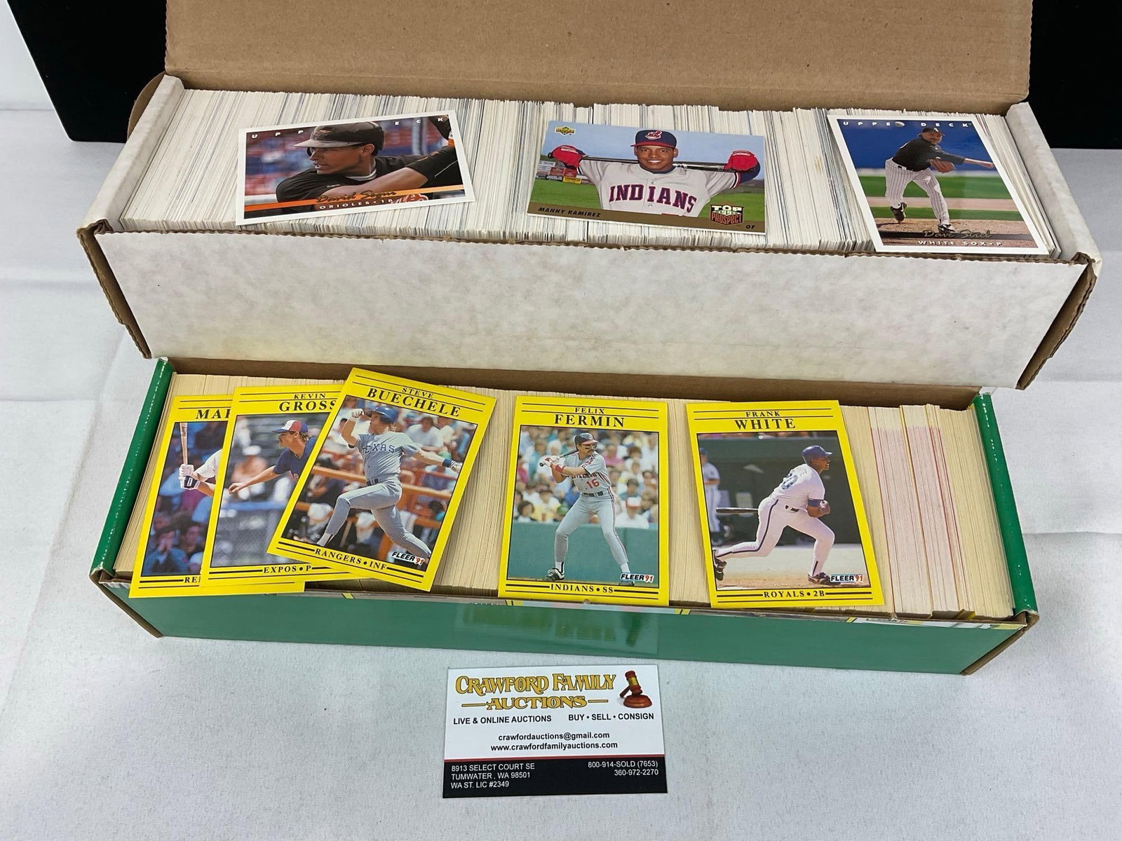 2 Boxes of Baseball Cards, box of Fleer 91, & Upper Deck, 1750+ approx (1 of 4)