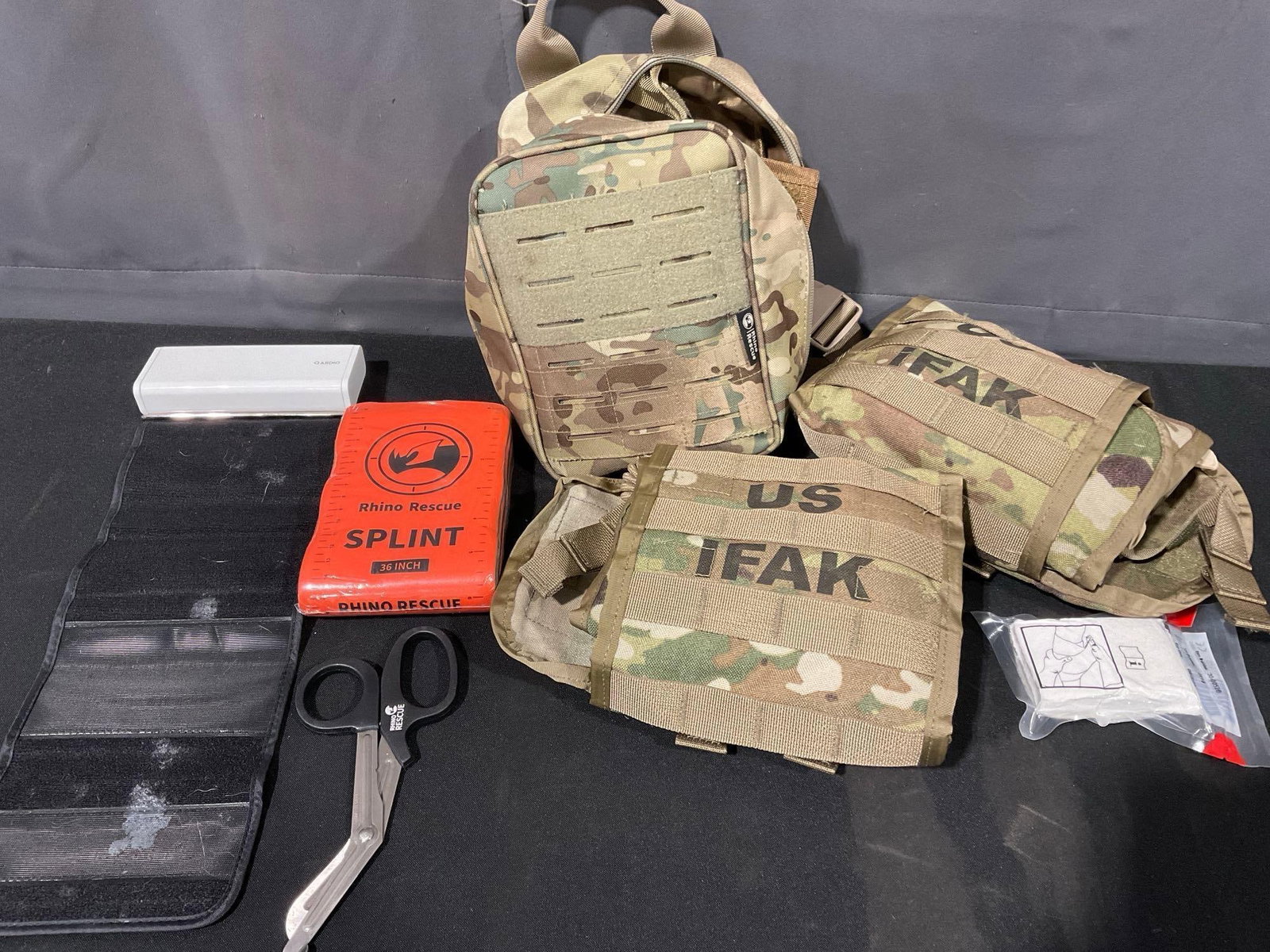 3 US Army Medical Kits, Rhino Rescue Kit, & 2x US Individual First Aid Kits, w/Tourniquets, & more (1 of 5)