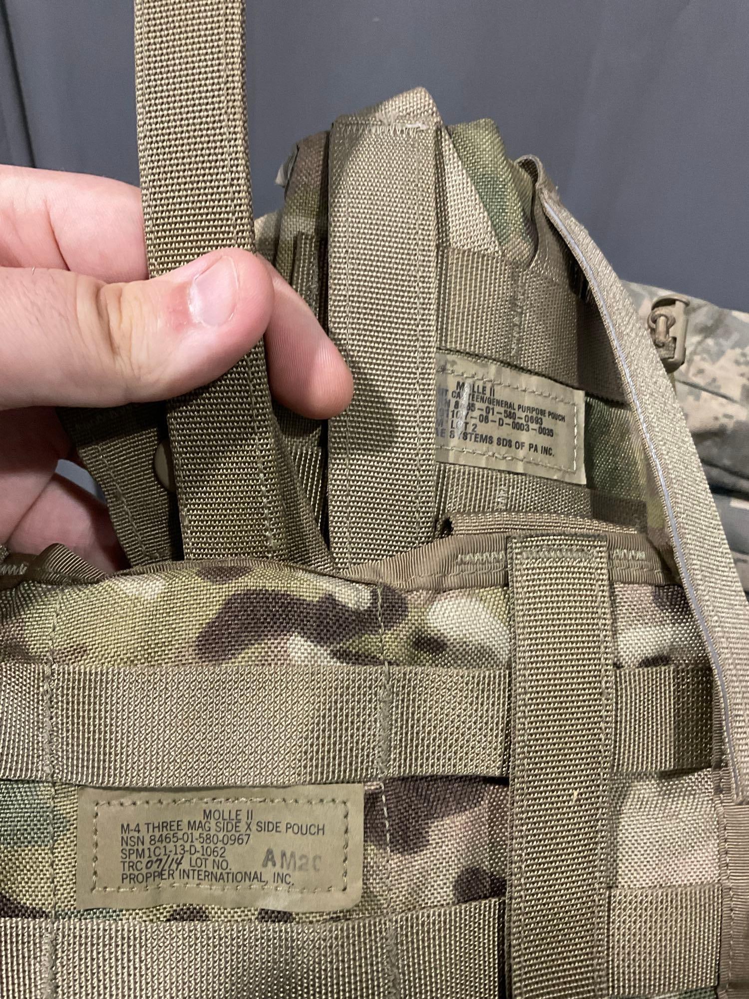 Asst Milsurp, Soc Backpack, Magazine Holsters, Gloves, Knee Pads, Small Field Packs, largely in c... - 4
