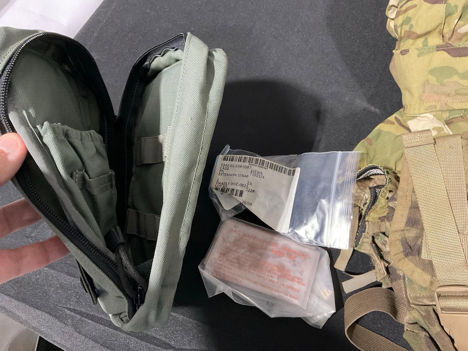 Asst Milsurp, Soc Backpack, Magazine Holsters, Gloves, Knee Pads, Small Field Packs, largely in c... - 8