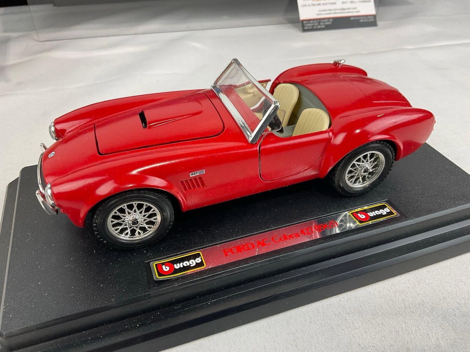 3 Diecast 1:24 Scale Cars, 1965 Burago Ford AC Cobra 427, 70 Ford Mustang Boss 429 & 70 Plymouth ... - 5