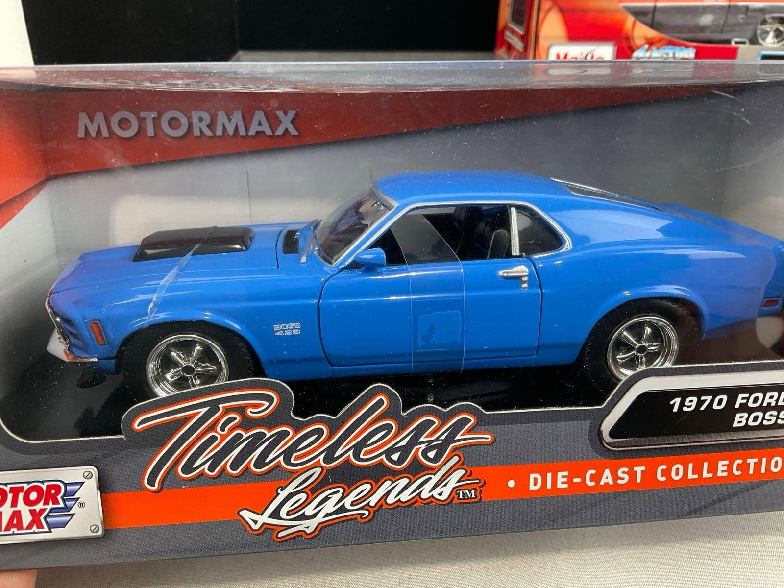 3 Diecast 1:24 Scale Cars, 1965 Burago Ford AC Cobra 427, 70 Ford Mustang Boss 429 & 70 Plymouth ... - 6