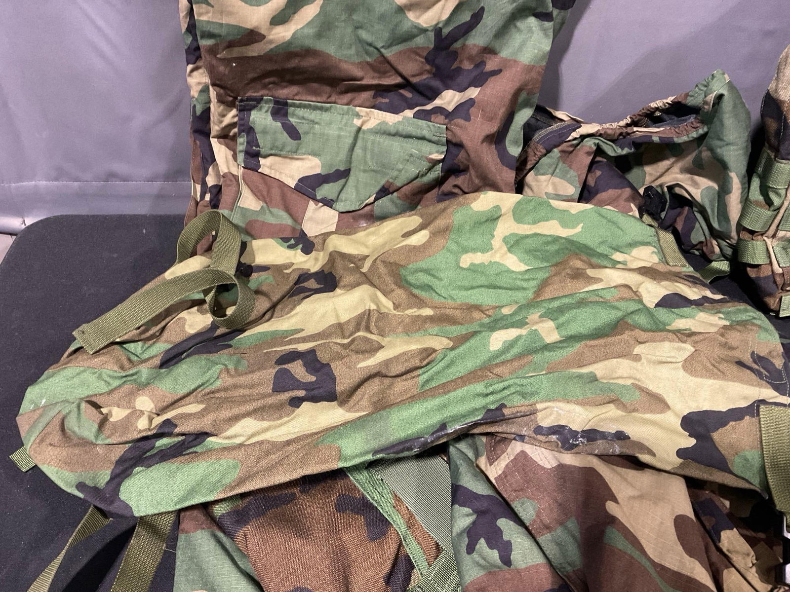 Woodland Camo NFR Overgarment Pants, Arctic Mittens M-1949, Patrol Pack - 3