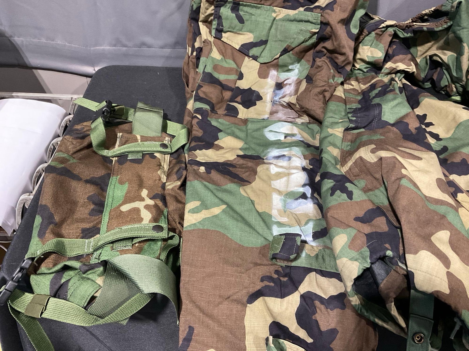 Woodland Camo NFR Overgarment Pants, Arctic Mittens M-1949, Patrol Pack - 4
