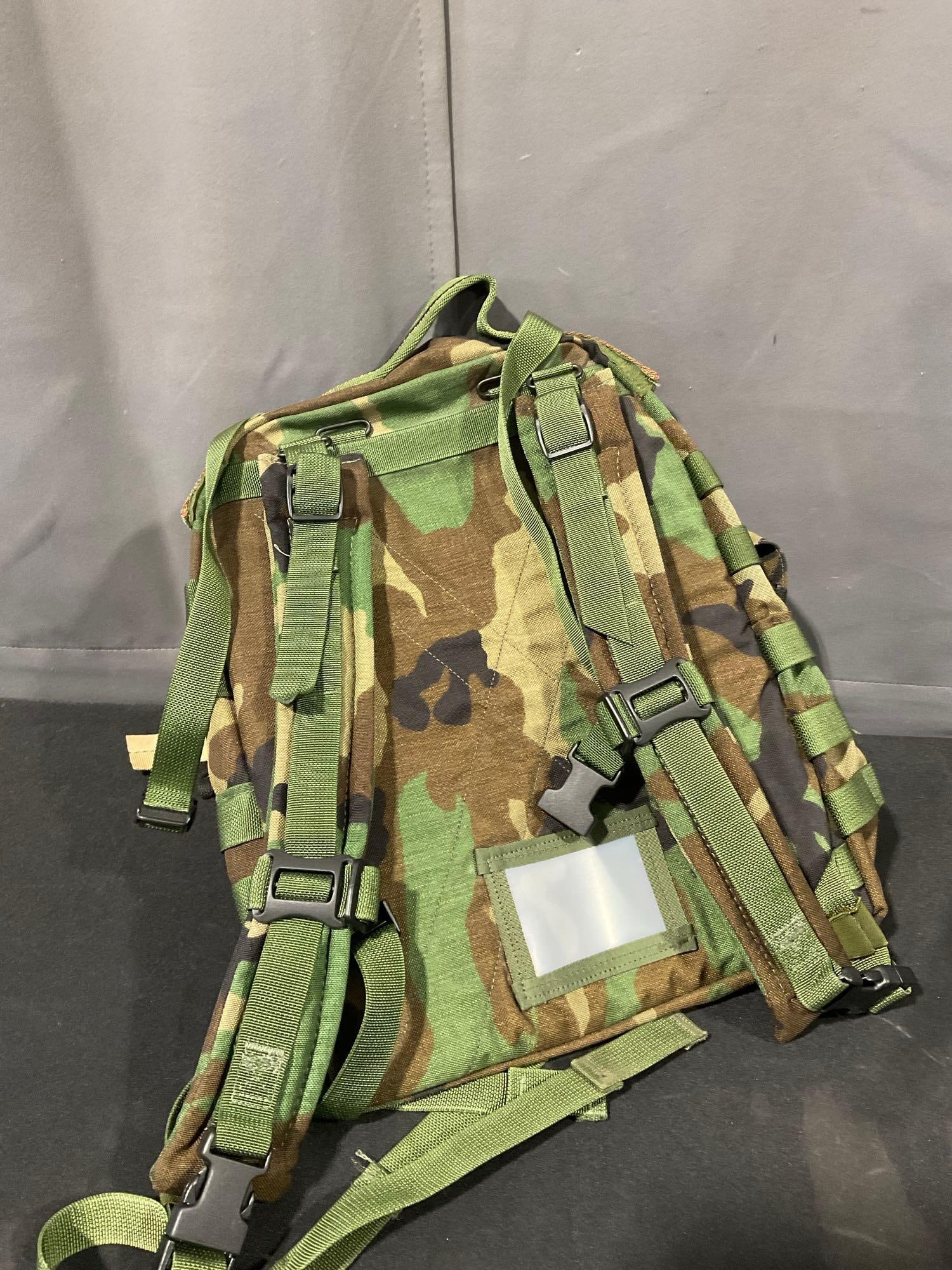 Woodland Camo NFR Overgarment Pants, Arctic Mittens M-1949, Patrol Pack - 8
