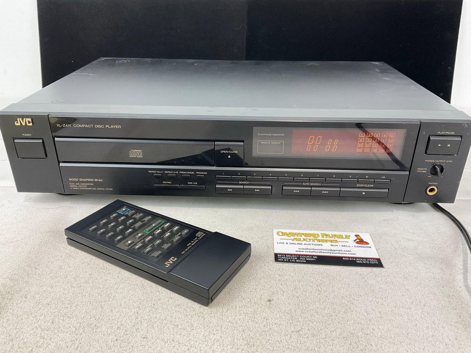 JVC XL-Z411 Compact Disc Player w/ Remote, tested & working (1 of 4)