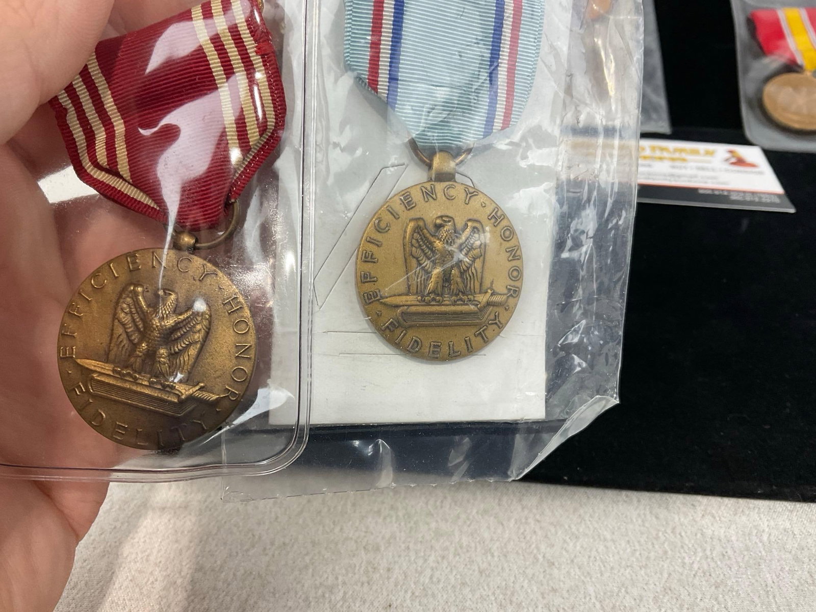 4 Medals, US Army & AF Good Conduct WW2, US Air Force Commendation, National Defense Service Medal - 2
