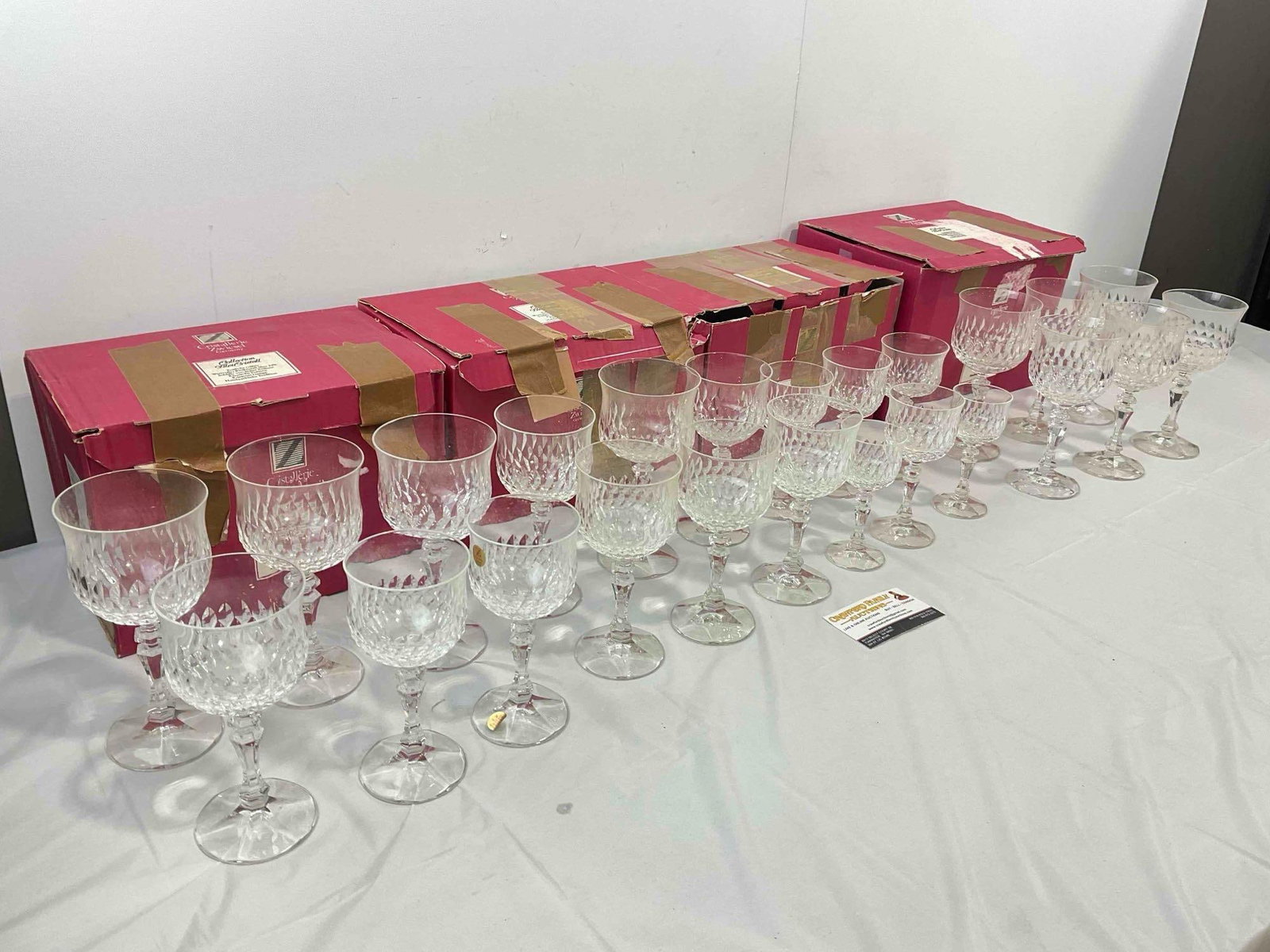 24 pcs Vintage Cristallerie Zwiesel German Leaded Crystal Glasses in Original Boxes. See pics. - 3