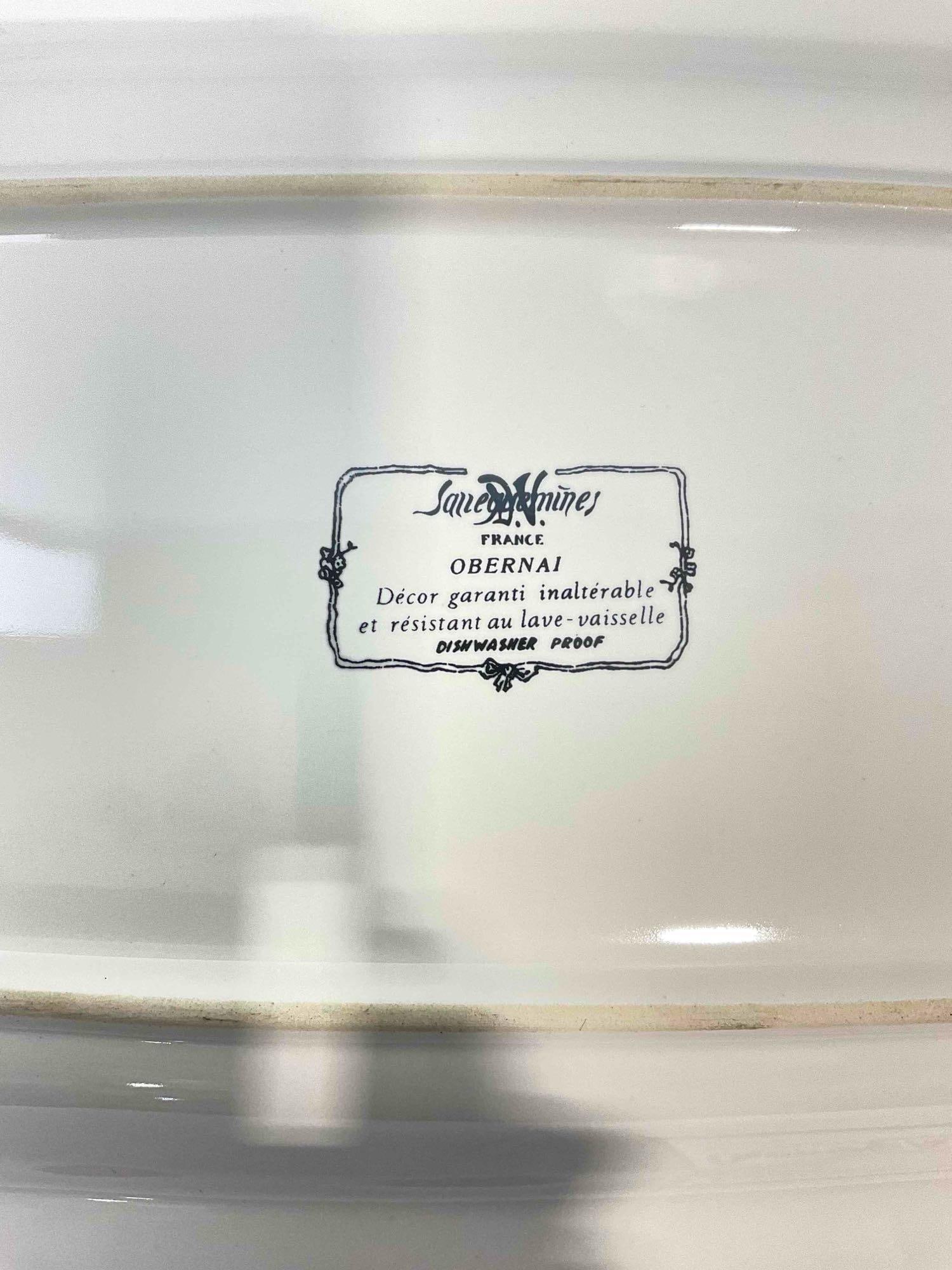 Vintage Sarreguemines French Ceramic Serving Platter in Obernai Pattern. See pics & desc. - 7