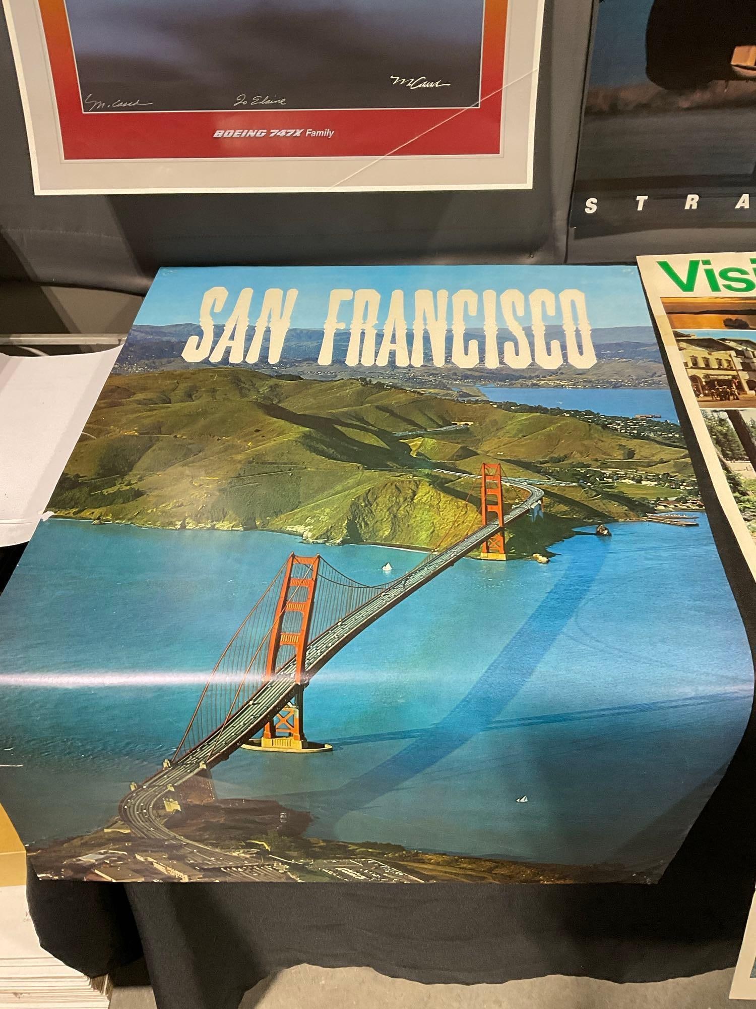 Vintage Posters, Boeing & Scott Advertisement, The Tower of London, San Francisco & Washington St... - 7