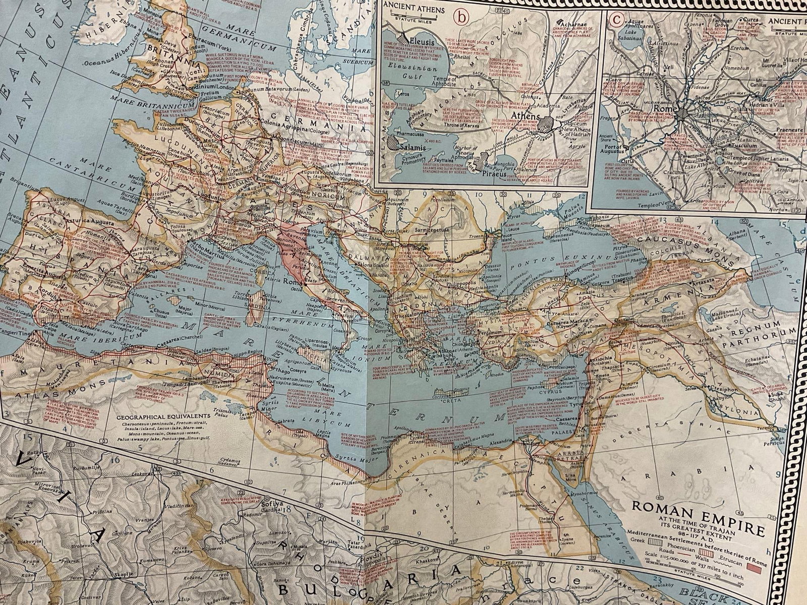 6 Vintage Maps, 40s National Geographic, World Maps, Bible Lands, Classical Lands, Pacific Ocean - 12