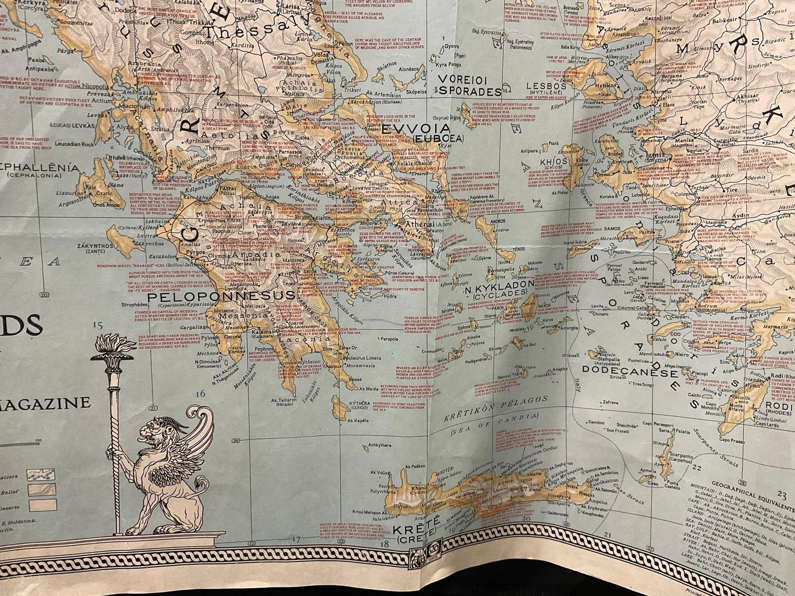 6 Vintage Maps, 40s National Geographic, World Maps, Bible Lands, Classical Lands, Pacific Ocean - 13