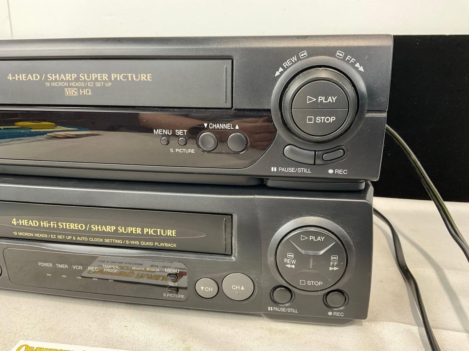 Pair of Vintage Sharp VCRs, VC-A582 & VC-HB11, both tested & powers on - 3