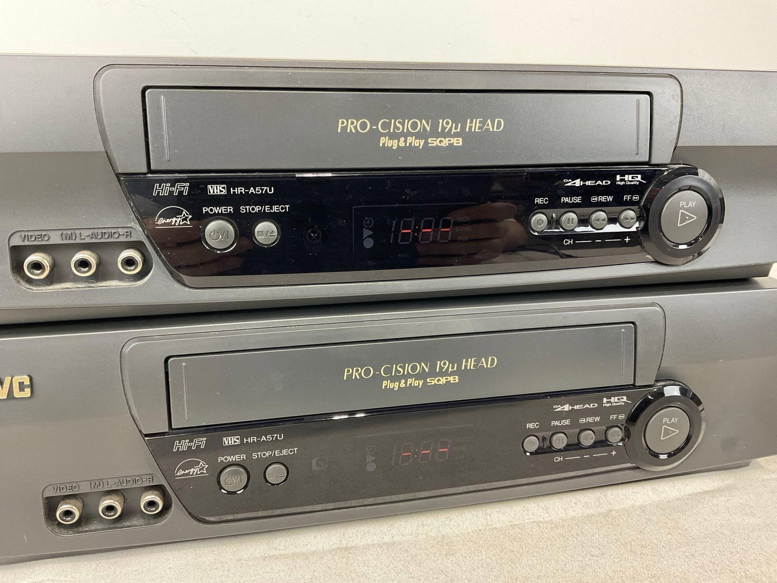 Pair of JVC HR-A57U Video Cassette Recorders, tested & working - 2