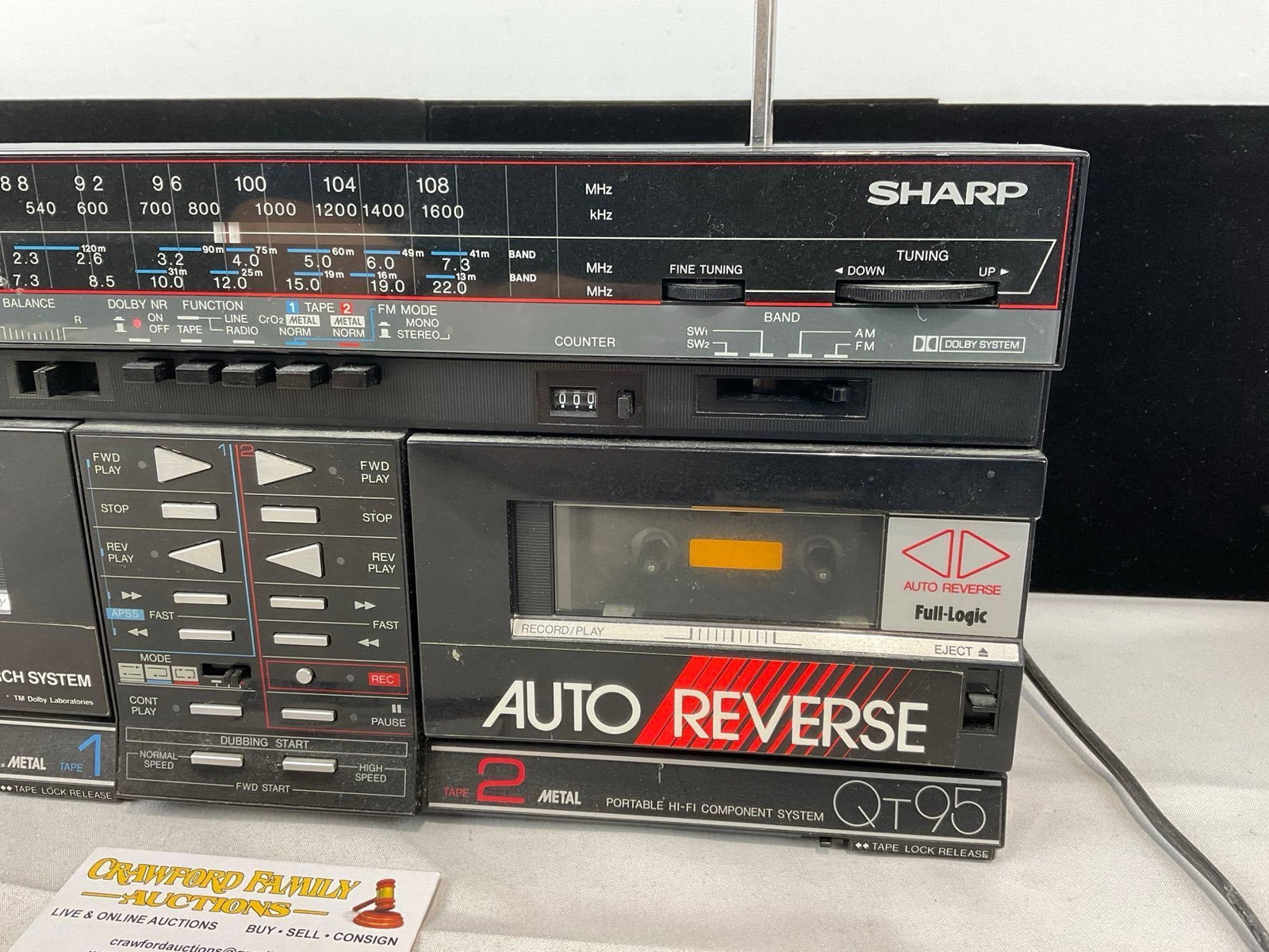 Sharp QT95bk Portable Hi-Fi Component System, 8h x 16w x 7d inches - 3